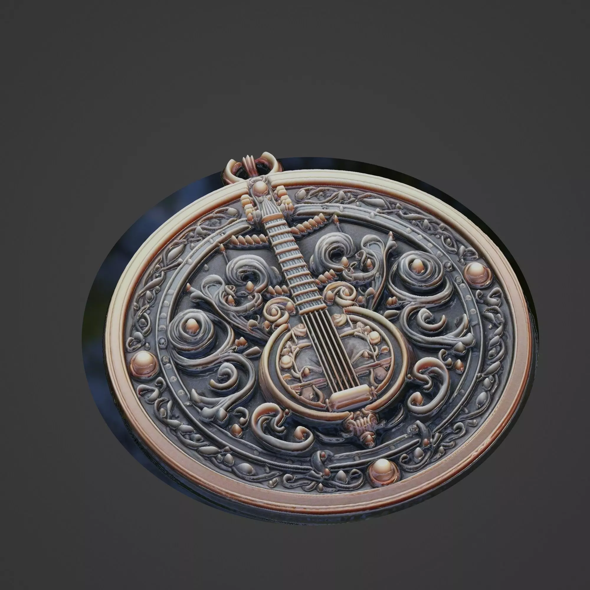 Musical Instrument Medallion 3D print model