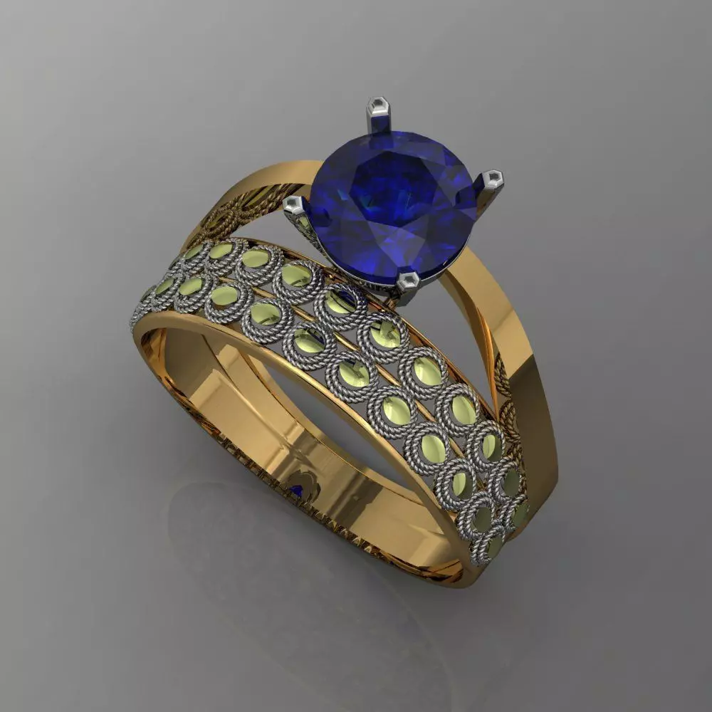Turkish single stone ring 3D print model