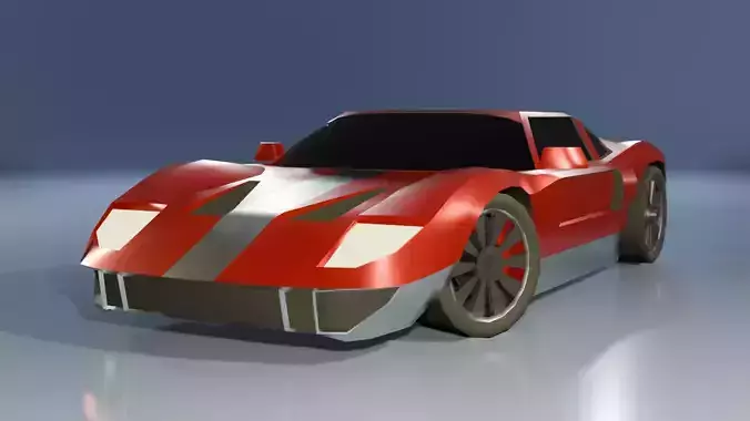 Low Poly Gameready  Ford GT