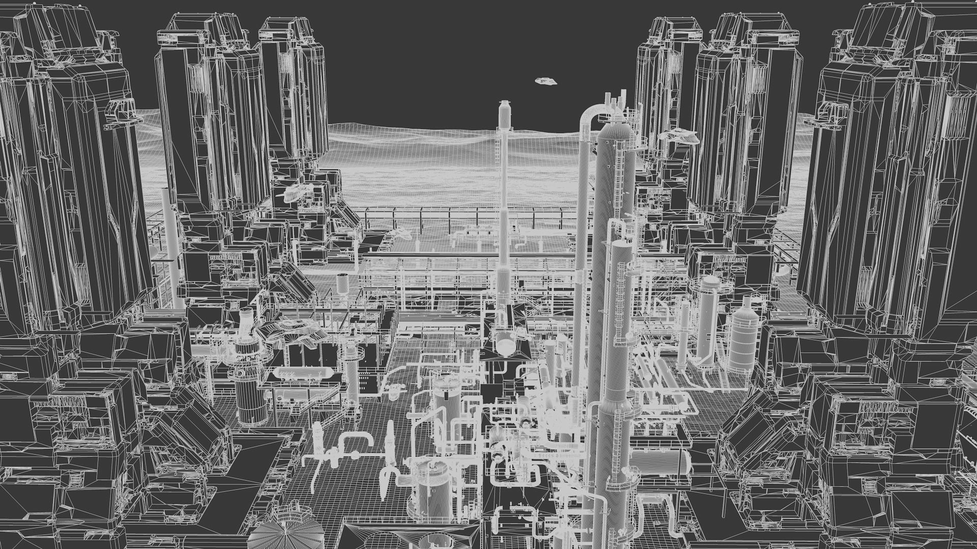 Underwater Sci-Fi Facility Scene 3D model_6