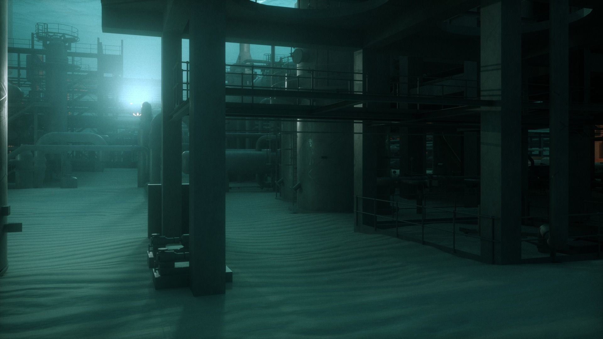 Underwater Sci-Fi Facility Scene 3D model_5