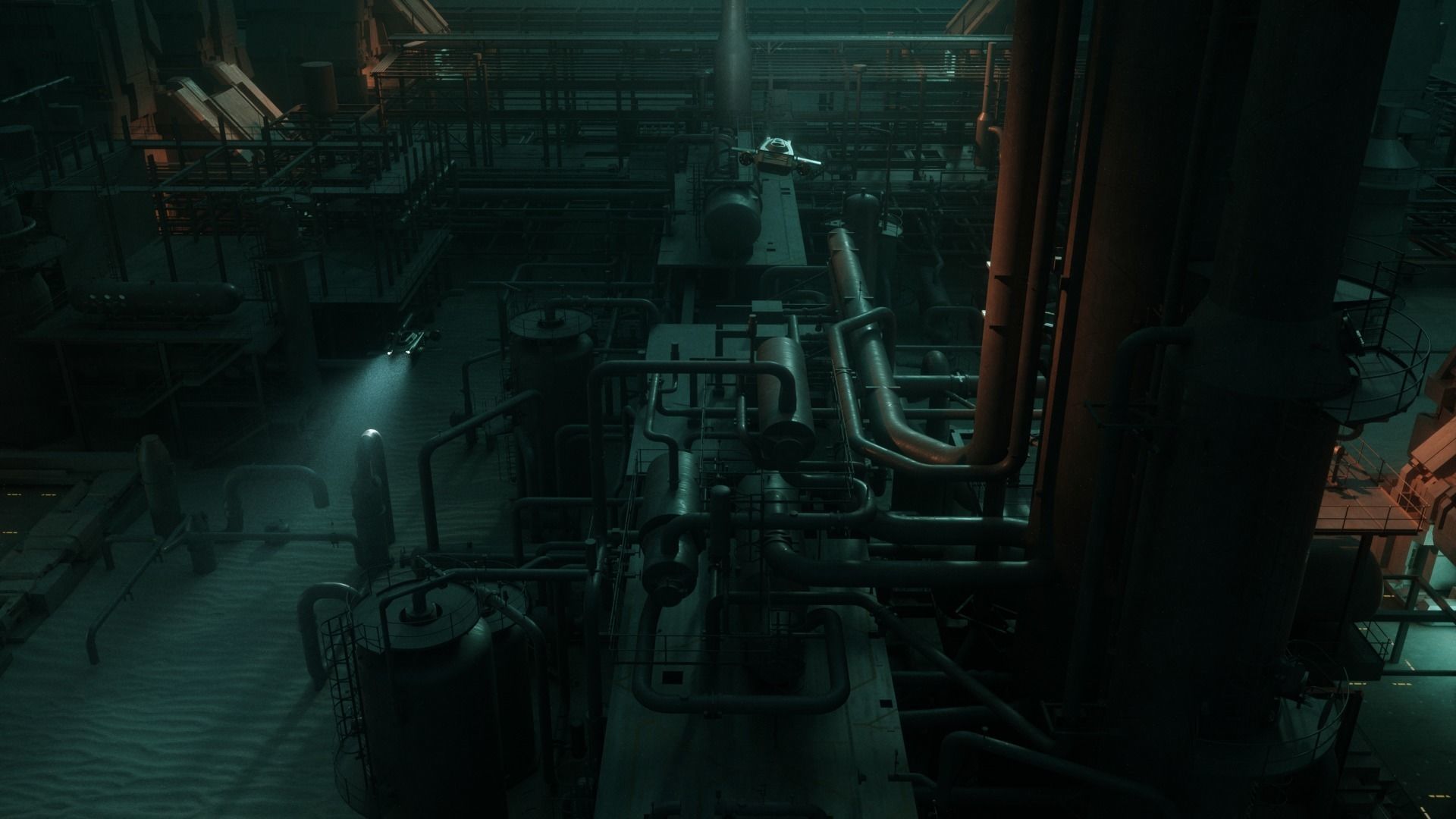 Underwater Sci-Fi Facility Scene 3D model_1