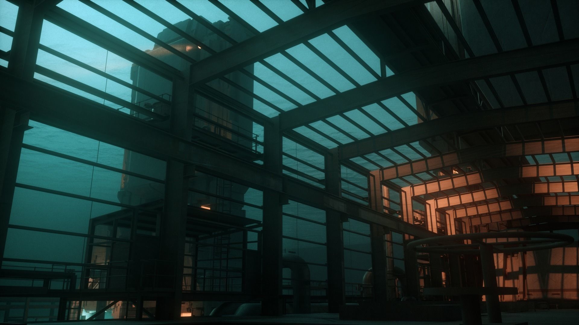 Underwater Sci-Fi Facility Scene 3D model_4