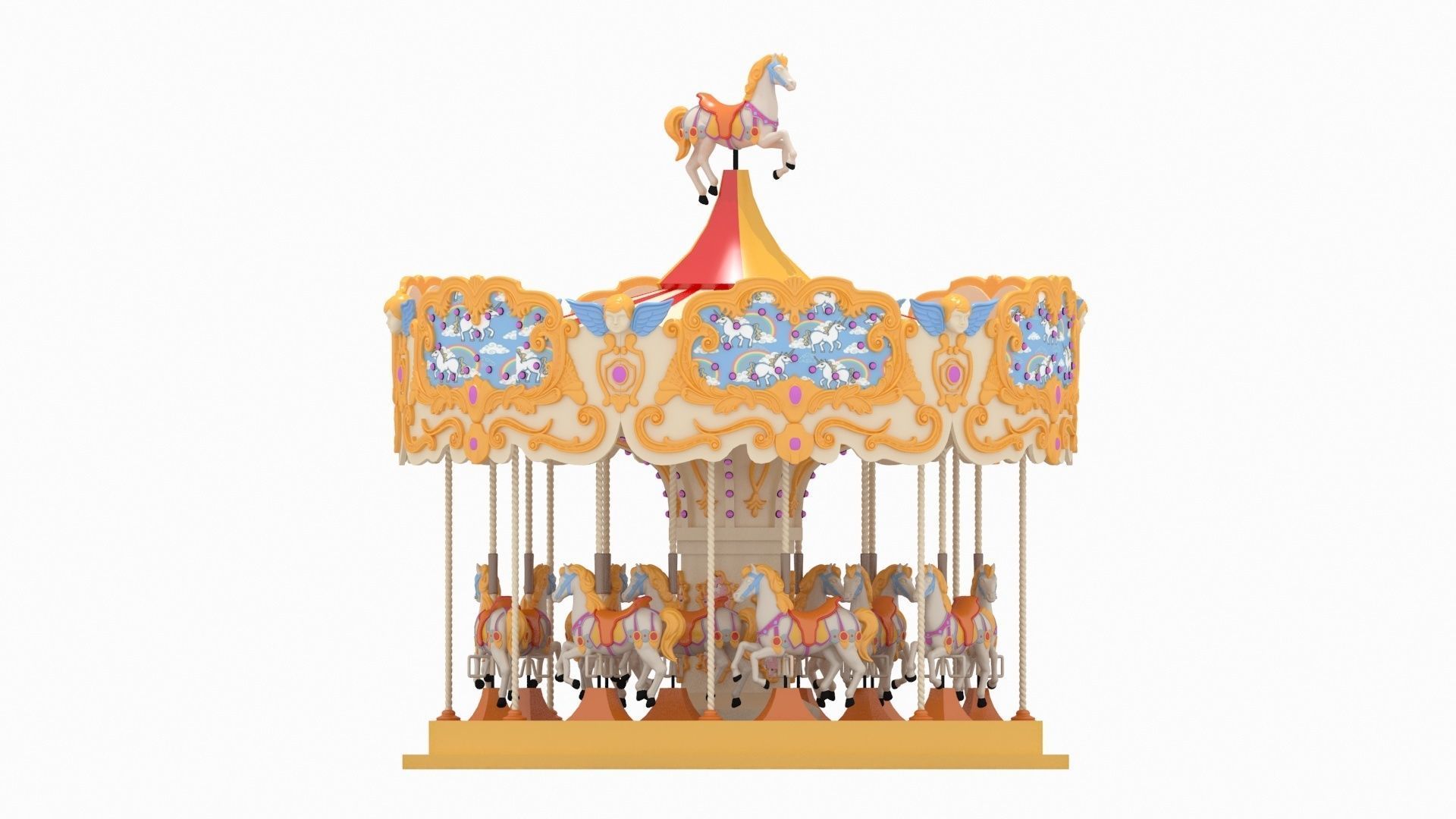 merry-go-round 3D model_4