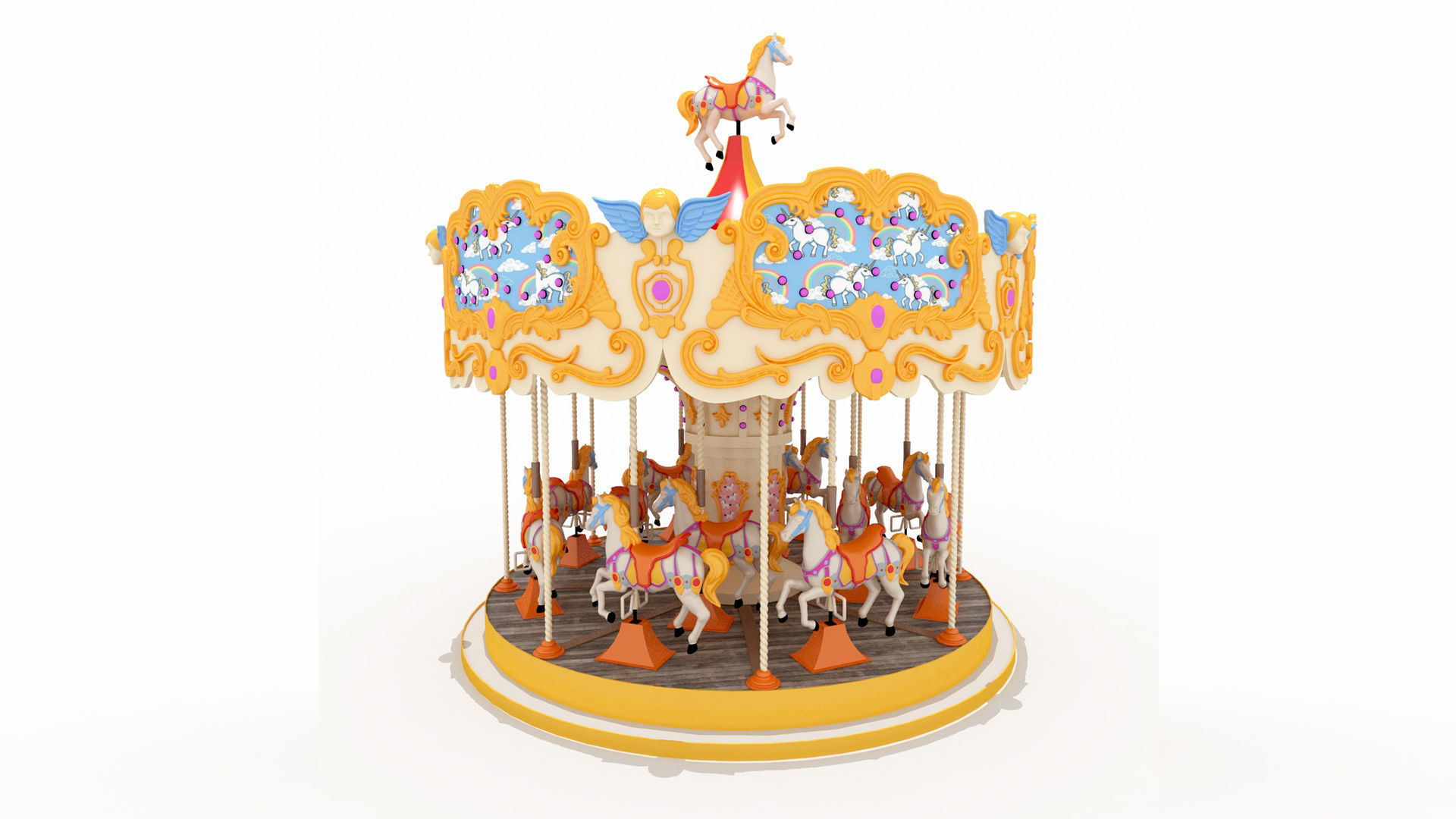 merry-go-round 3D model_7