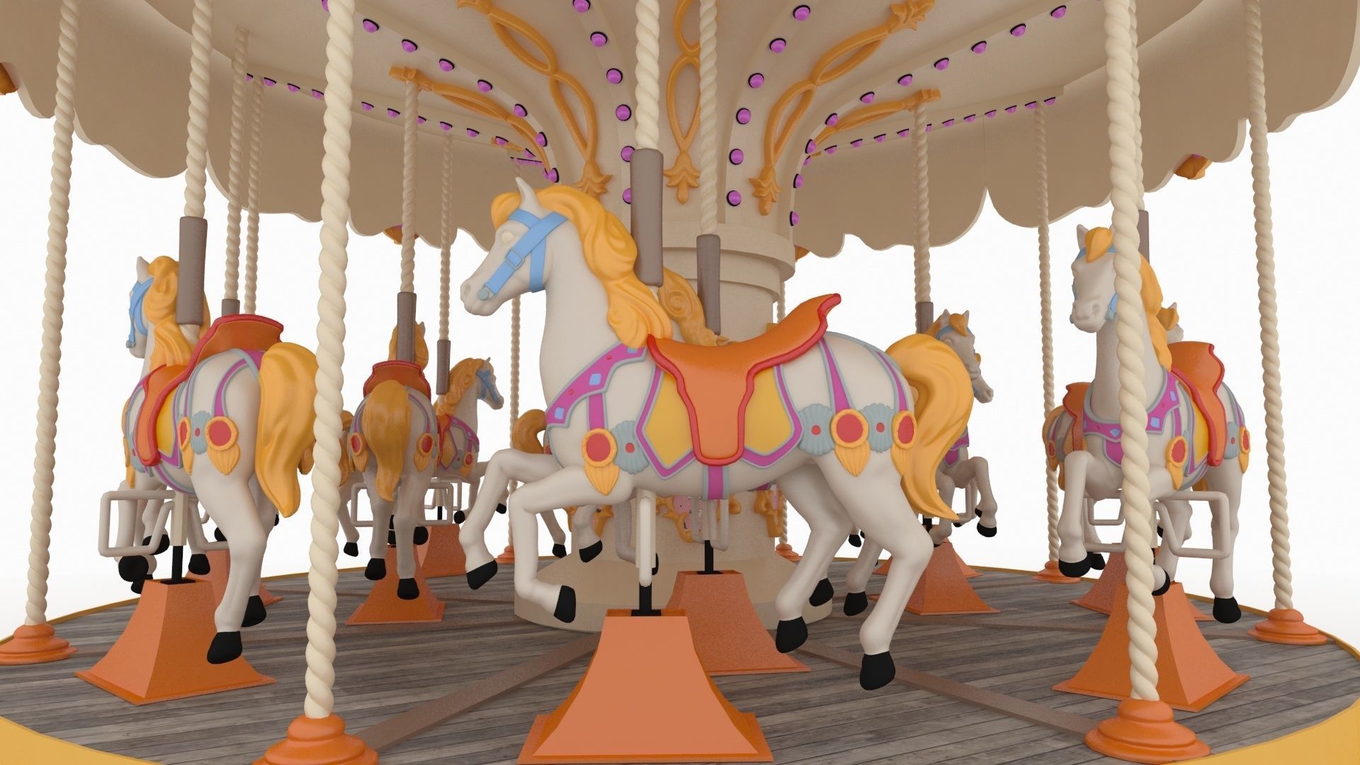 merry-go-round 3D model_5