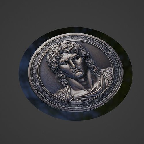 Alexander the Great Medallion 3D print model