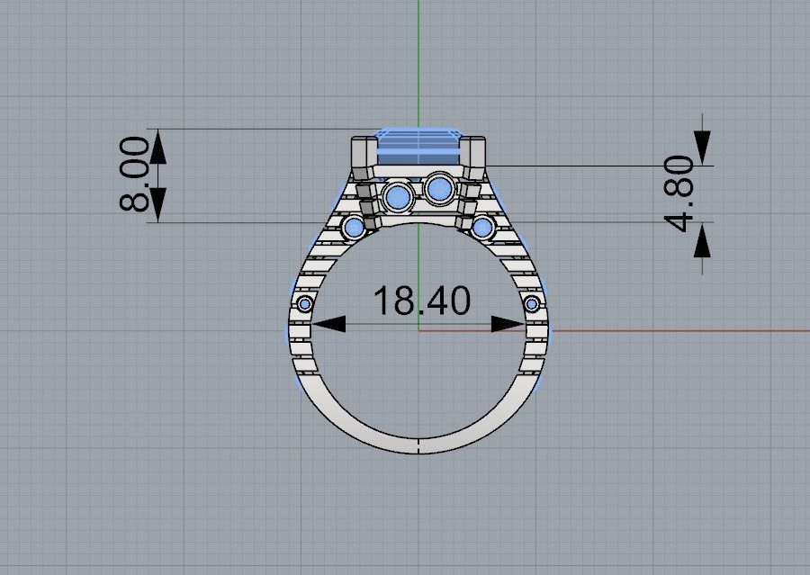 M 2 RINGS N2 3D print model_7