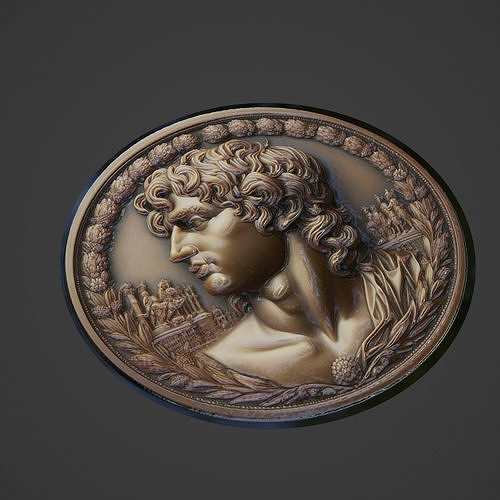 Alexander the Great Medallion 3D print model