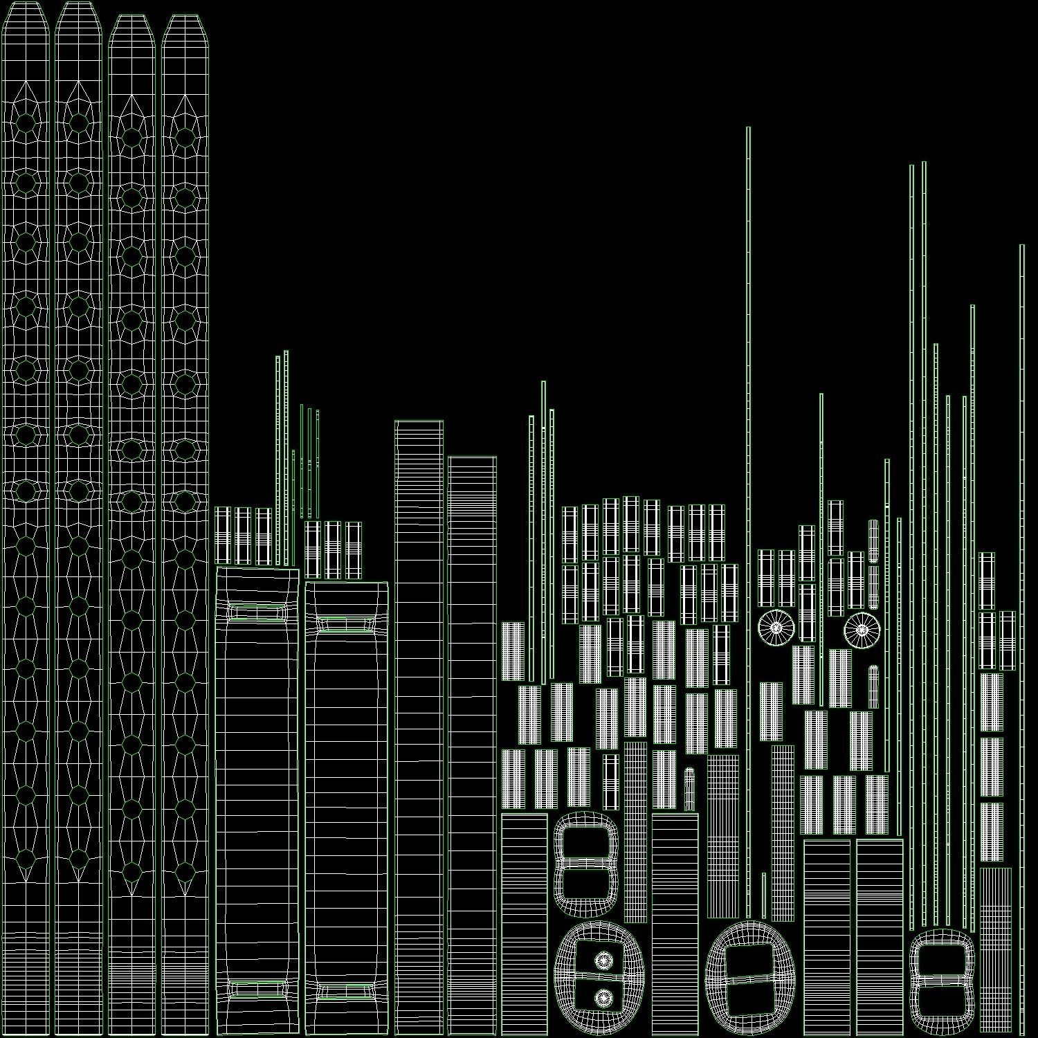 Balenciaga Le City Medium Bag Green Low-poly 3D model_10