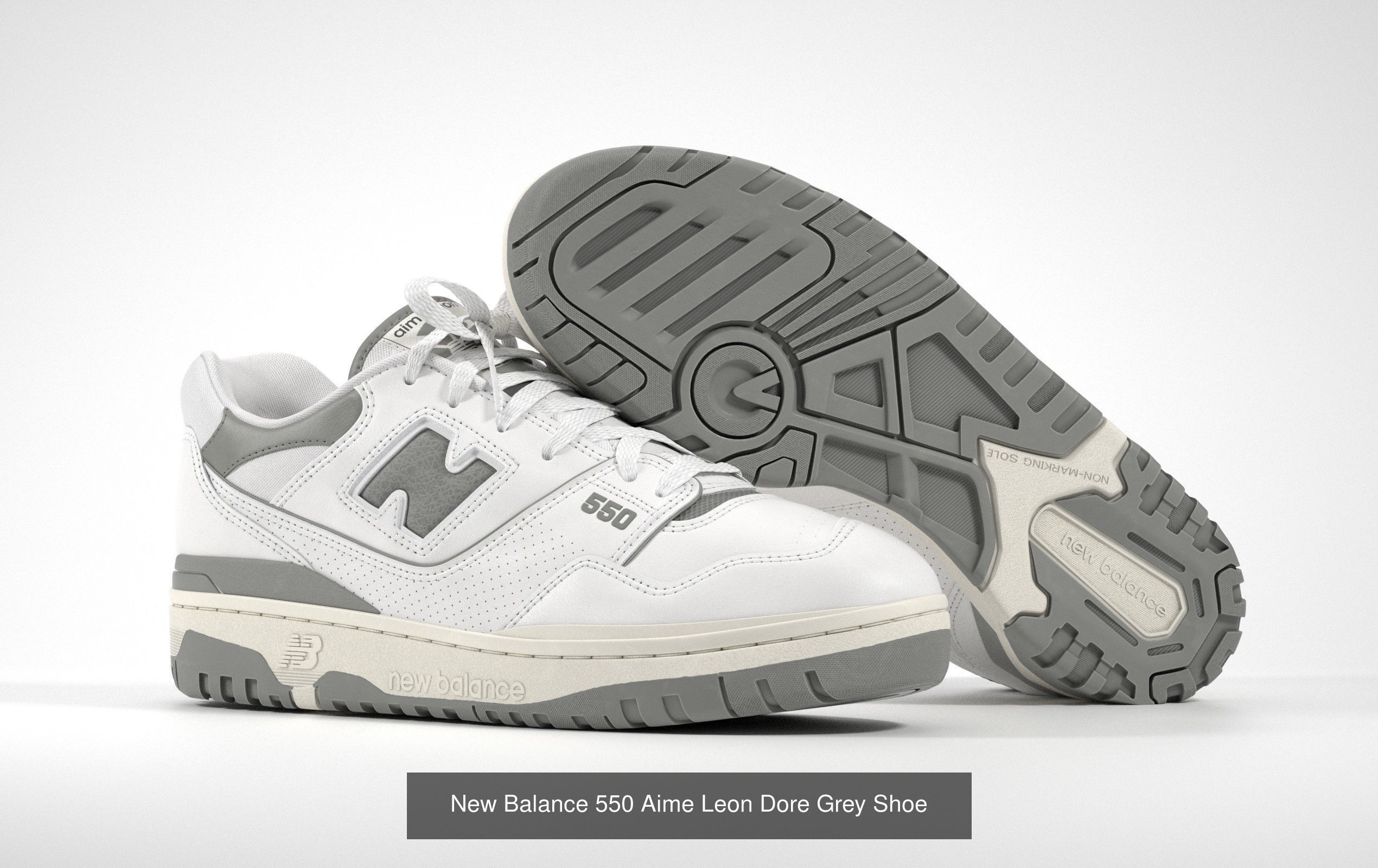 New Balance 550 Sneaker 3D Model Collection_2