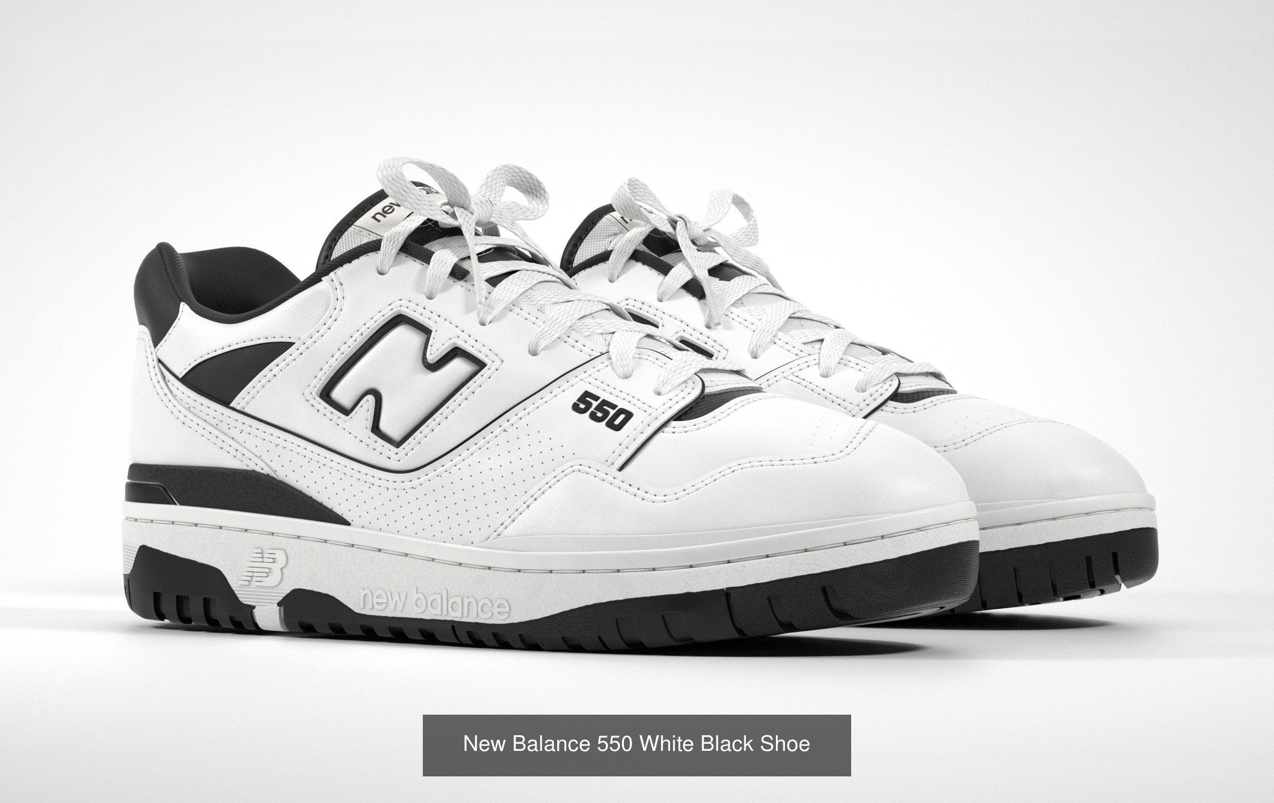 New Balance 550 Sneaker 3D Model Collection_15