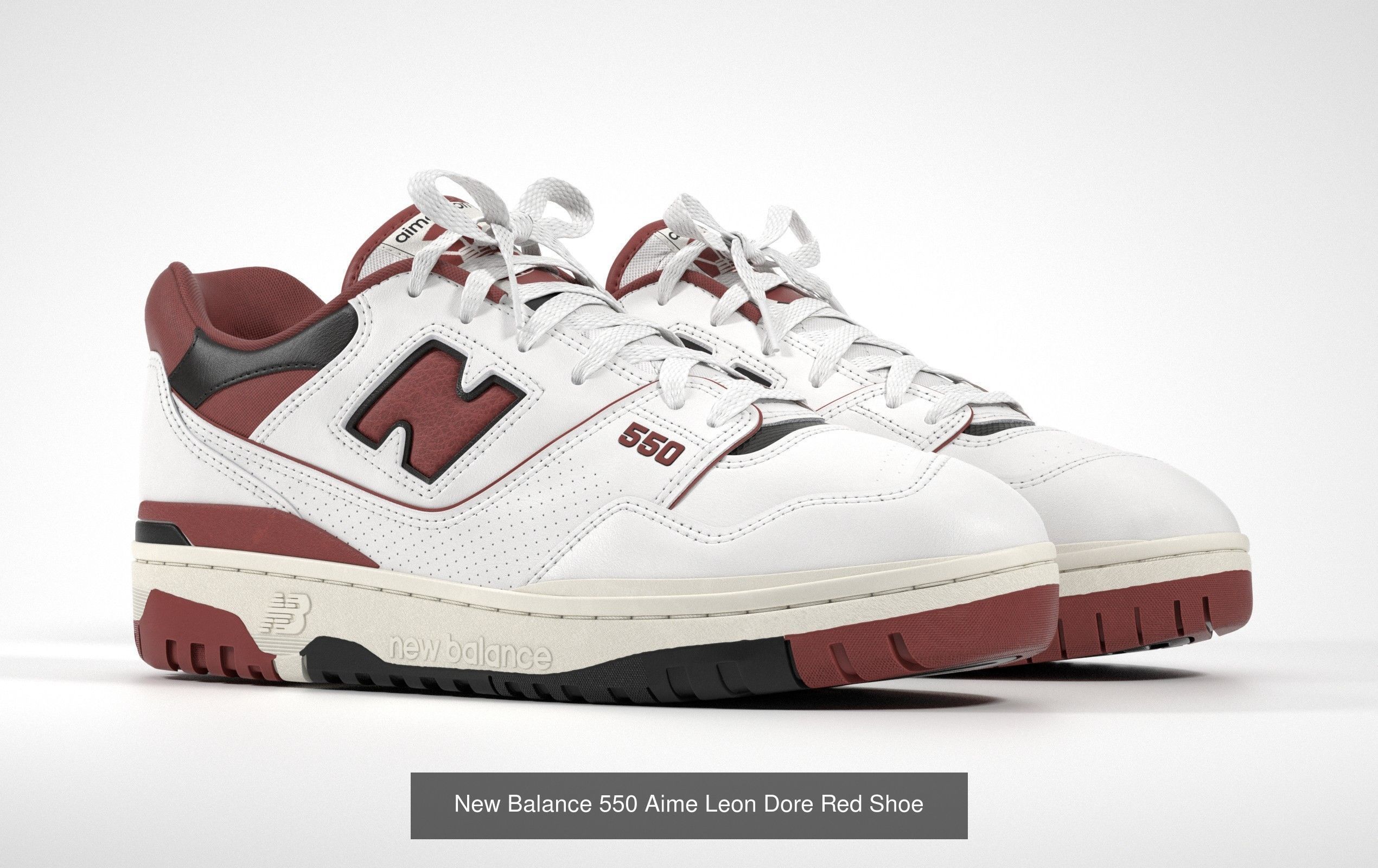 New Balance 550 Sneaker 3D Model Collection_1