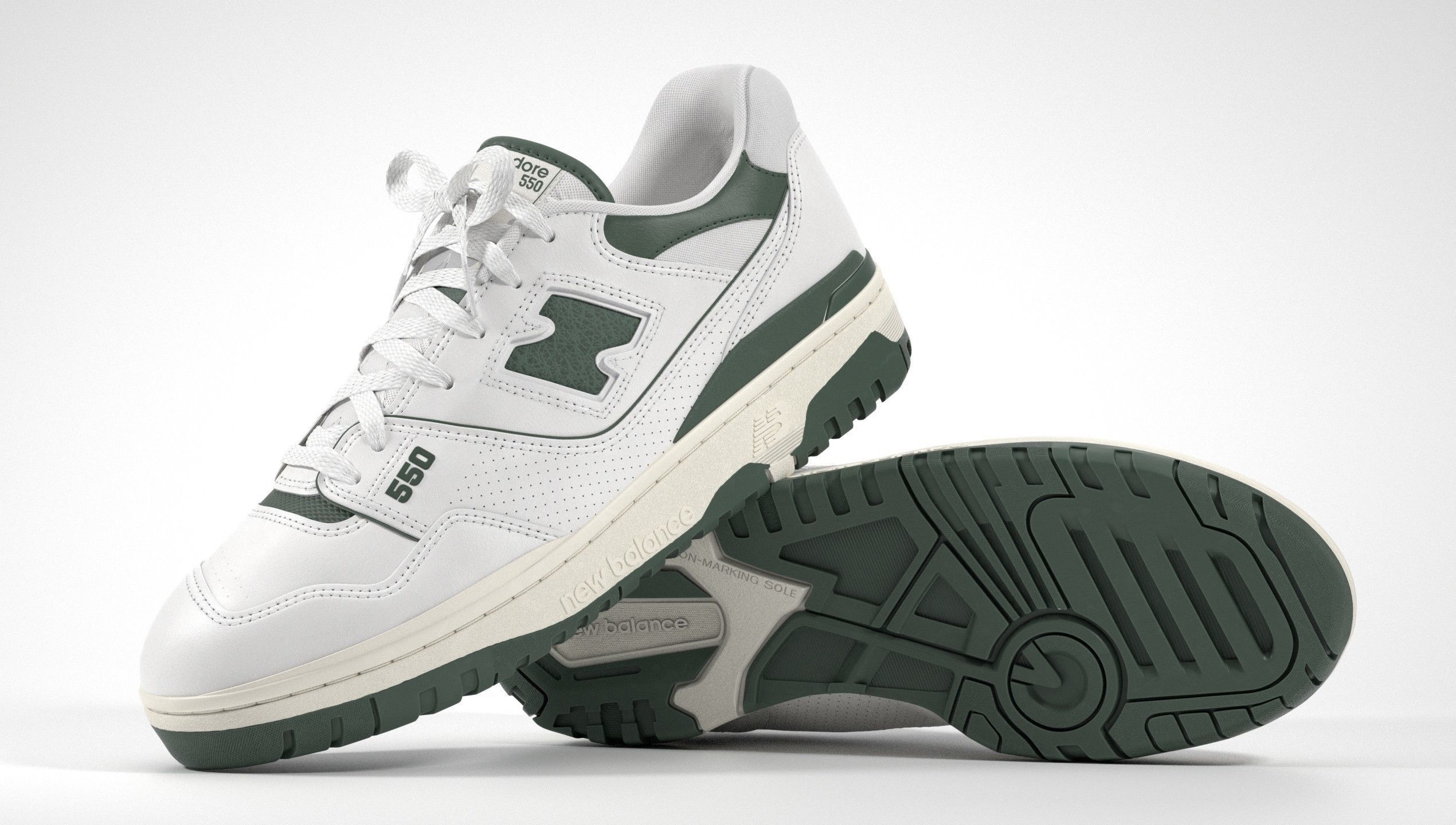 New Balance 550 Sneaker 3D Model Collection_29