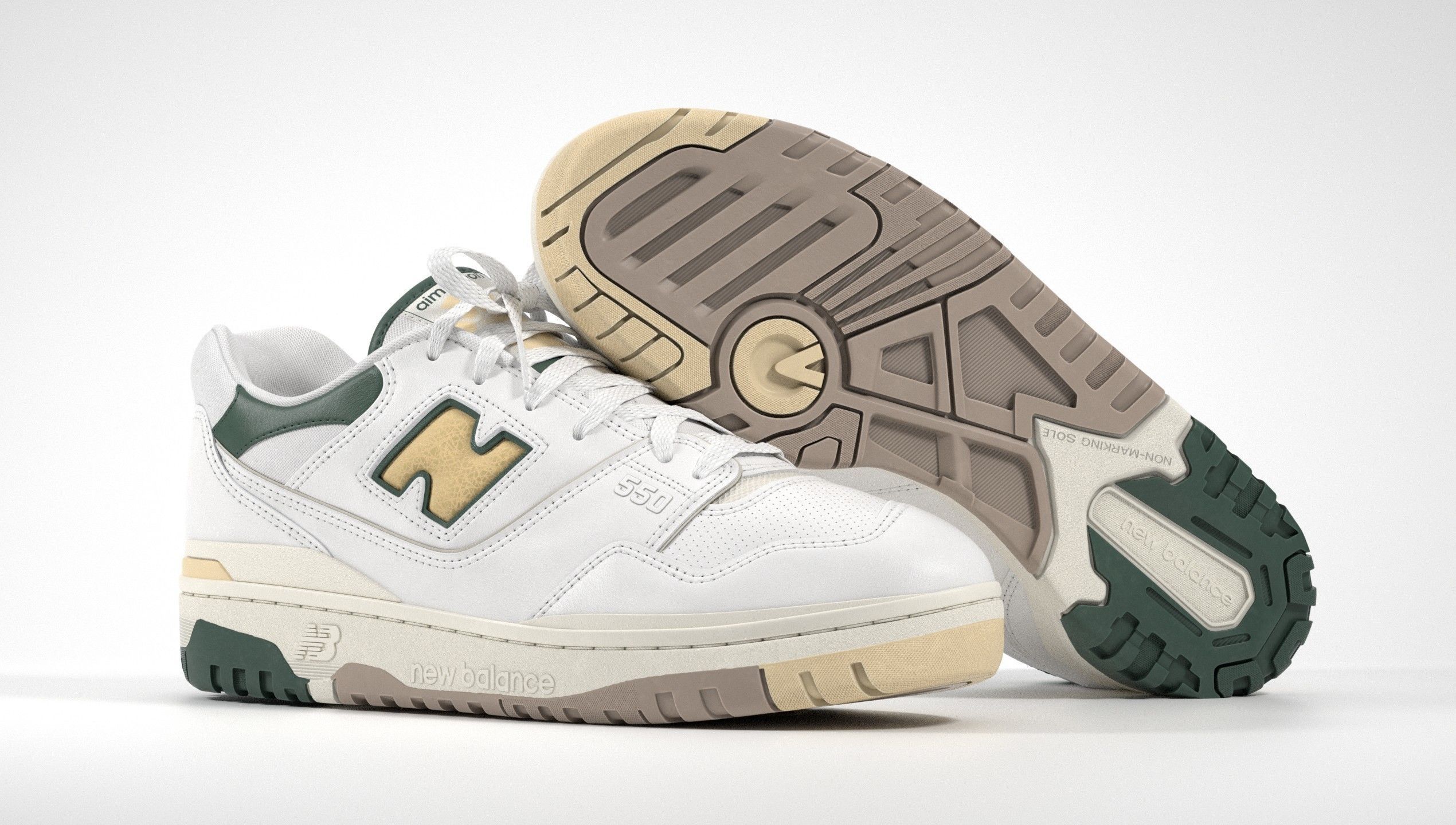 New Balance 550 Sneaker 3D Model Collection_25