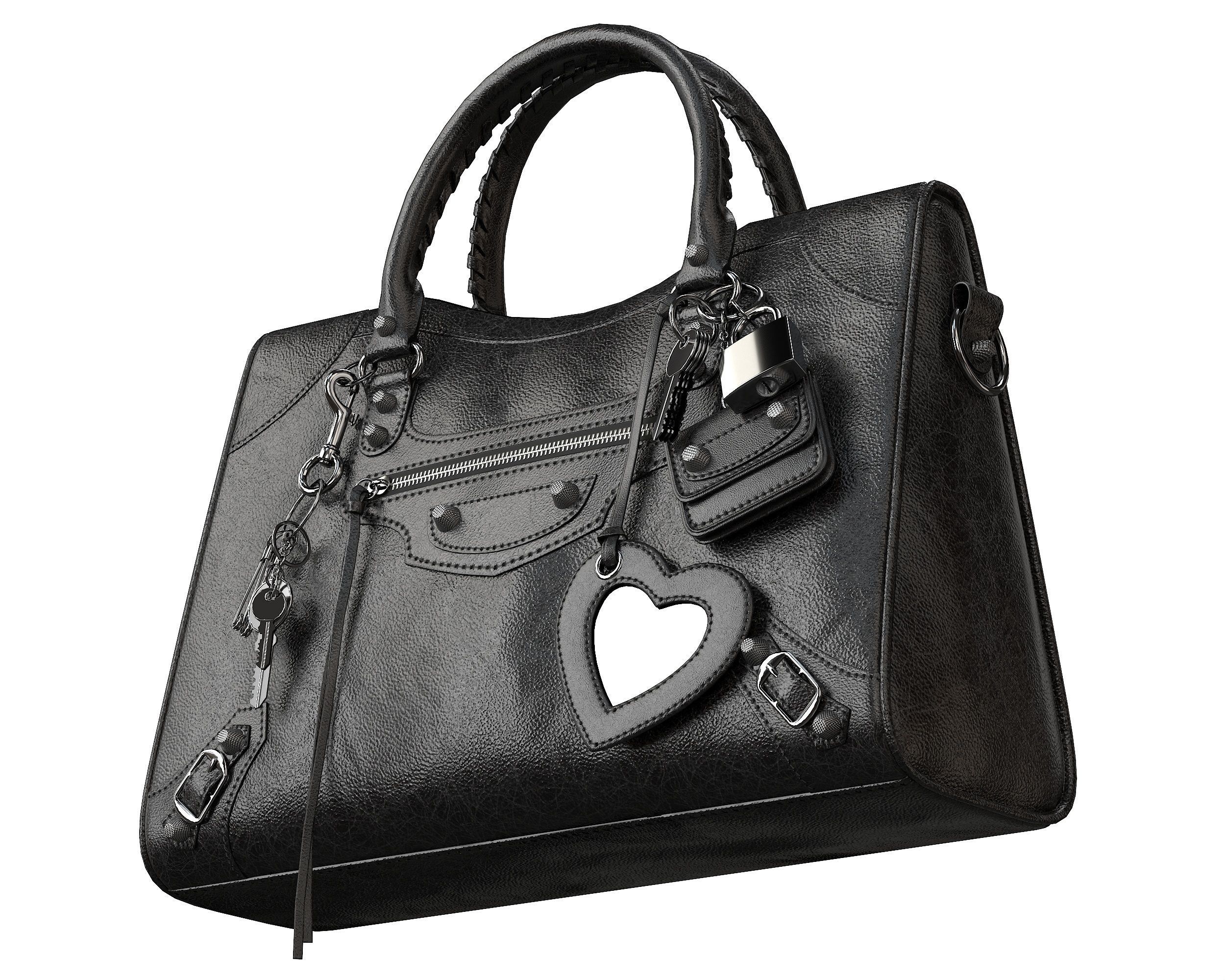 Balenciaga Le City Medium Bag 3D Model Collection_8