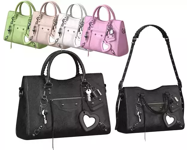 Balenciaga Le City Medium Bag 3D Model Collection