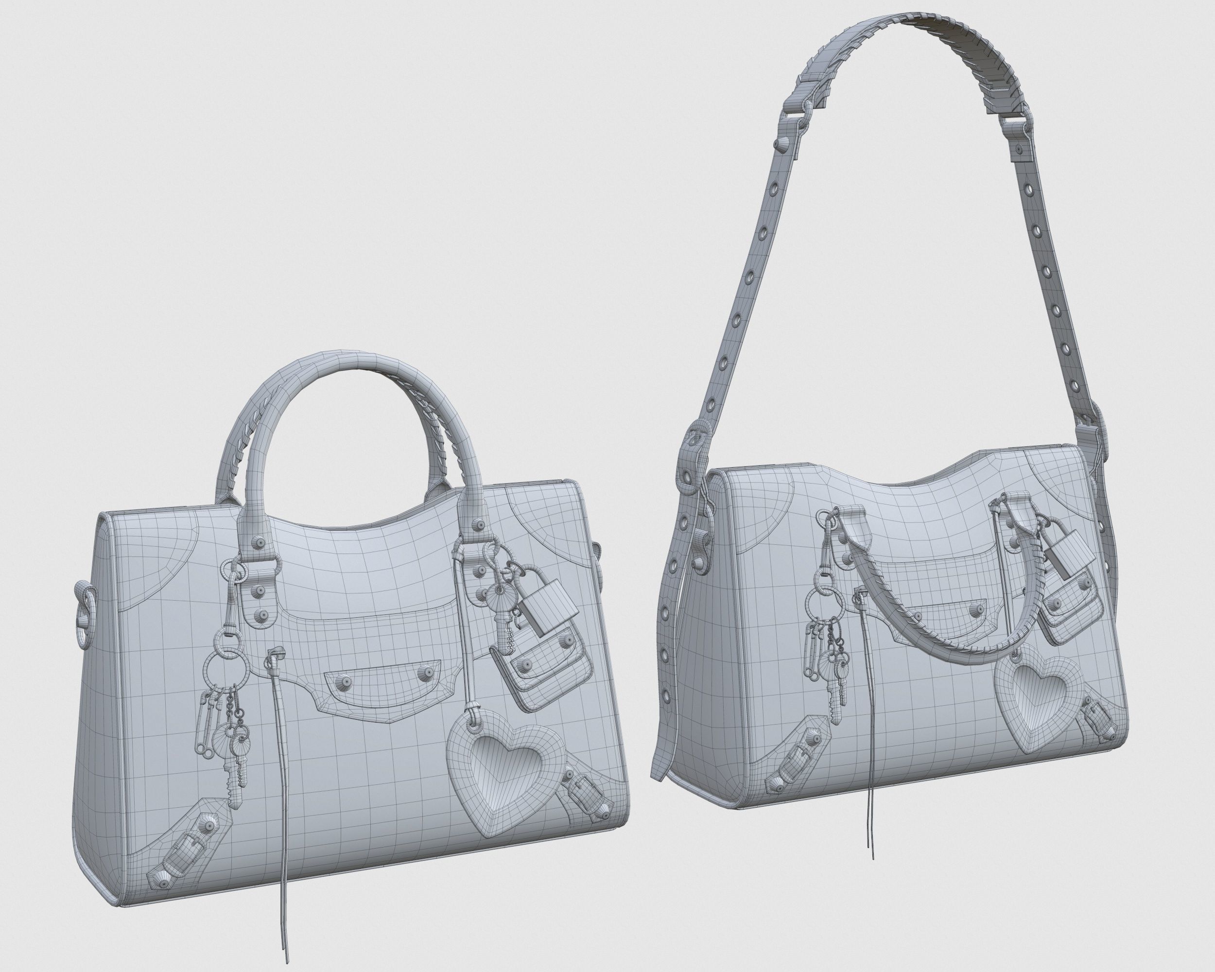 Balenciaga Le City Medium Bag 3D Model Collection_14