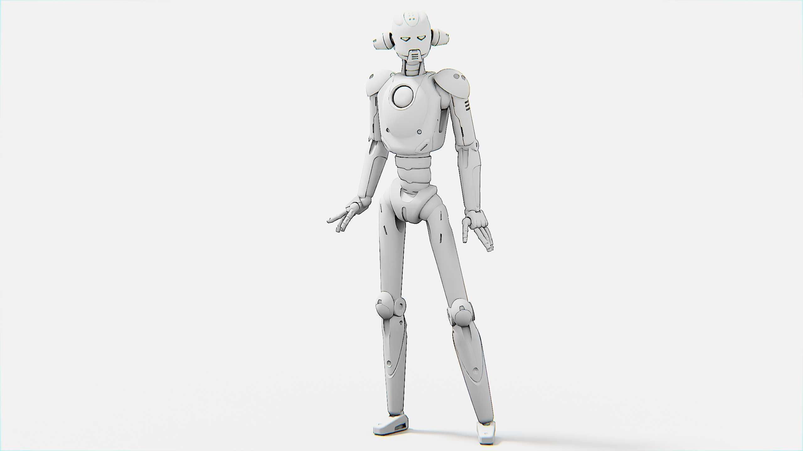 ANDROID JUNO FEMALE B Rigged for Unreal Engine - Unity - MIXAMO 3D model_35