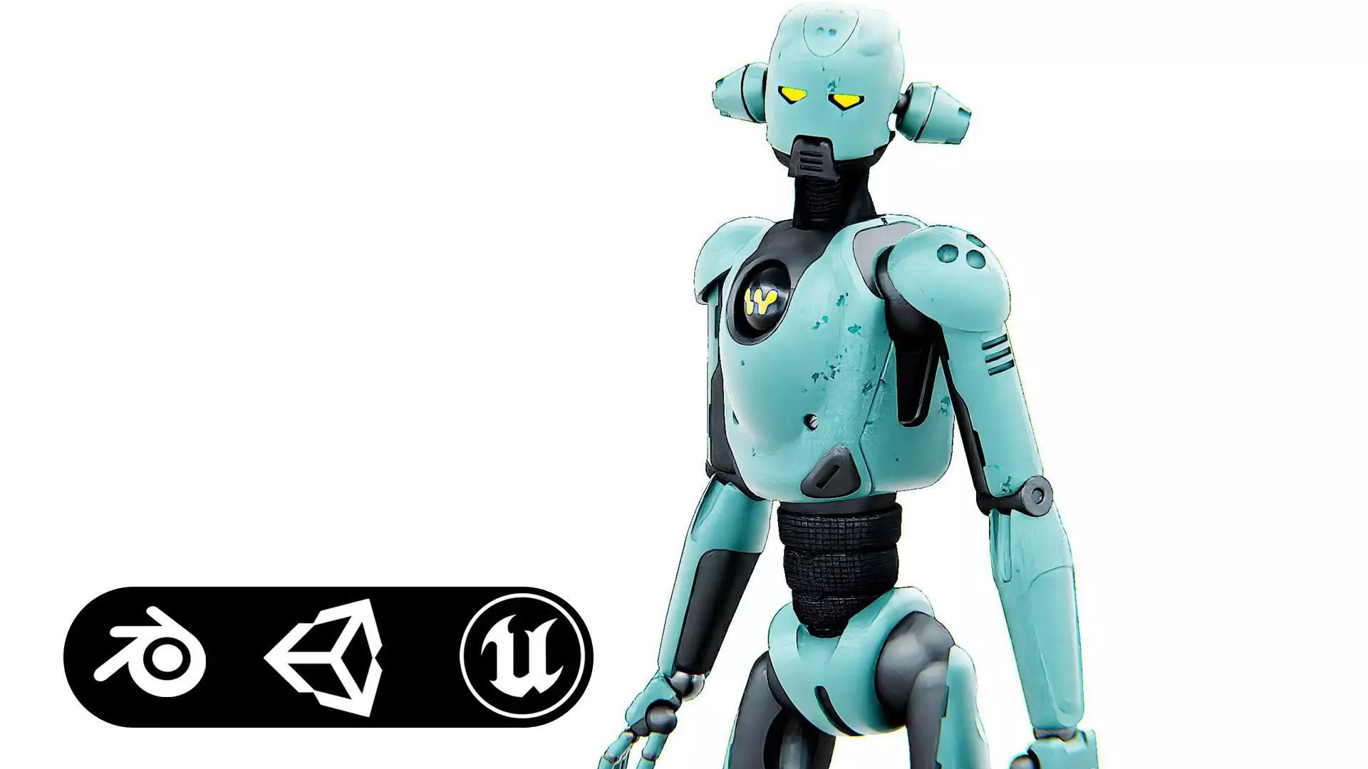 ANDROID JUNO FEMALE B Rigged for Unreal Engine - Unity - MIXAMO 3D model_0