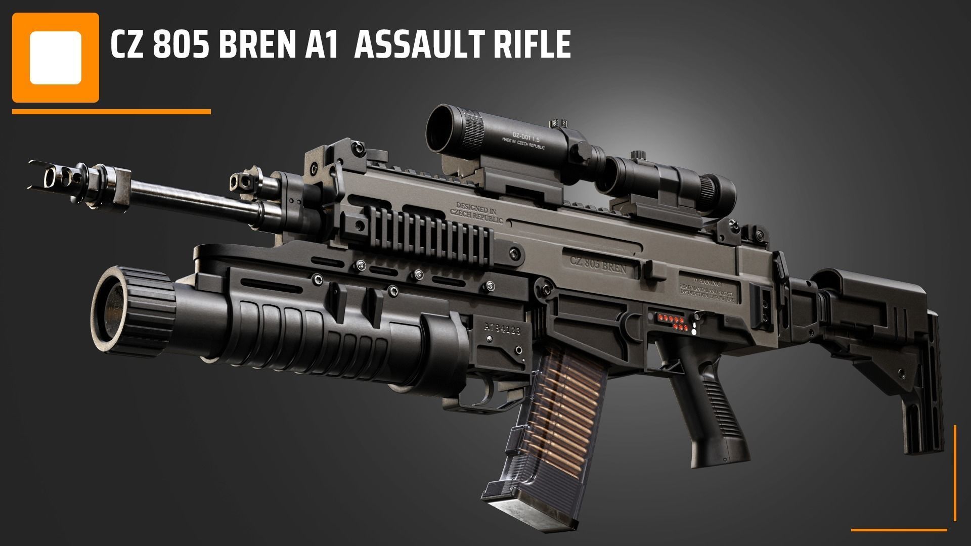 CZ 805 Bren A1 Assult Rifle 3D model_1