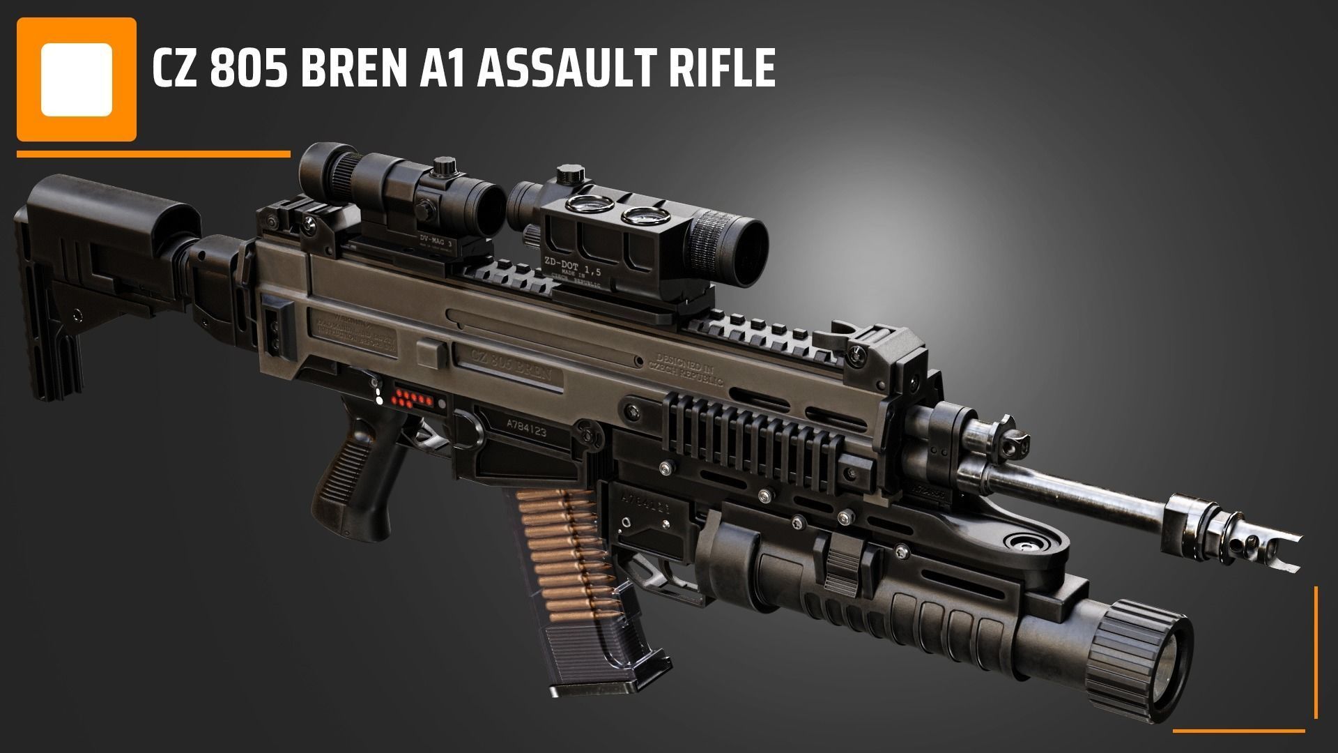 CZ 805 Bren A1 Assult Rifle 3D model_3