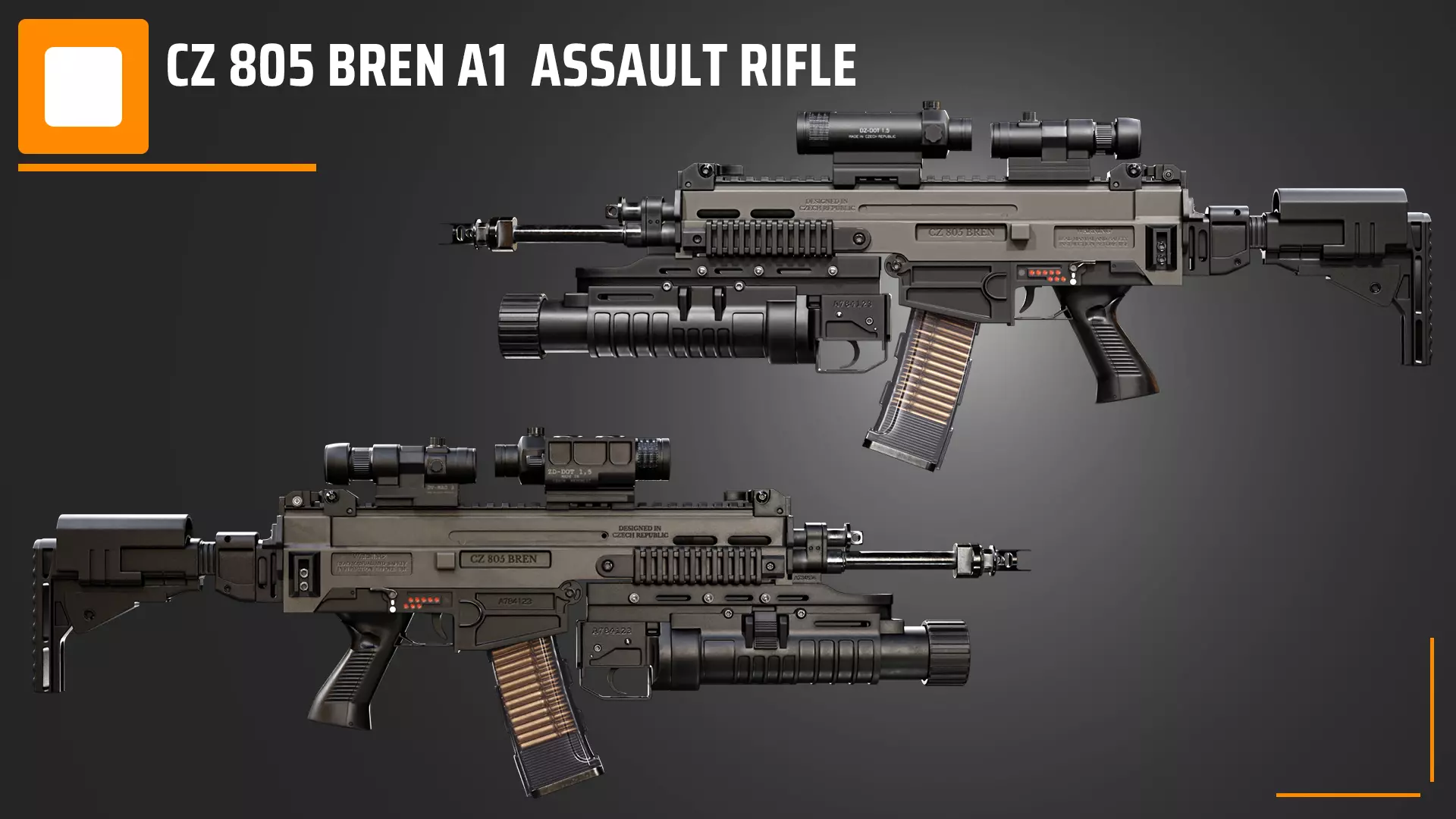 CZ 805 Bren A1 Assult Rifle 3D model_0