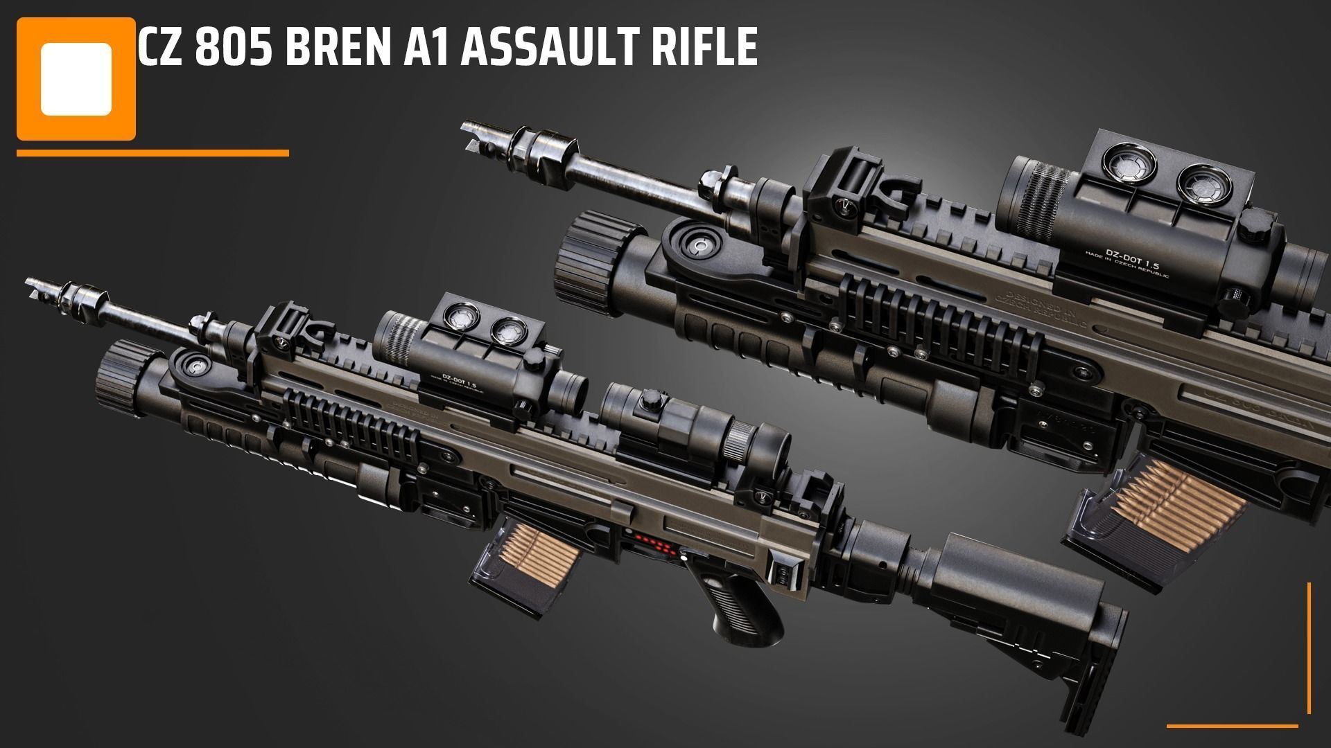 CZ 805 Bren A1 Assult Rifle 3D model_5