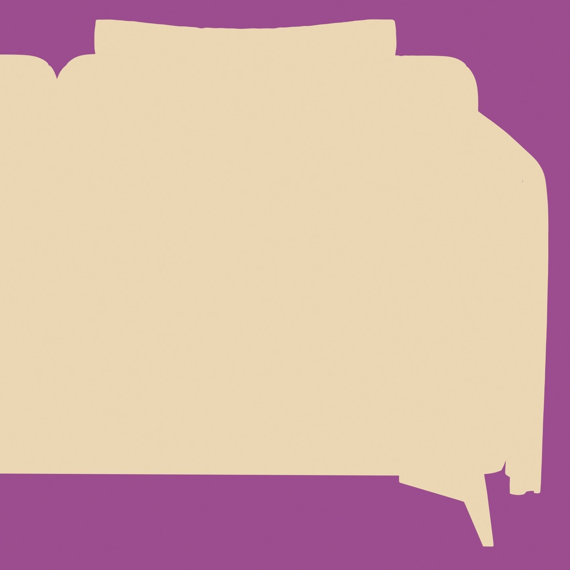  Leather sofa Low-poly 3D model_11