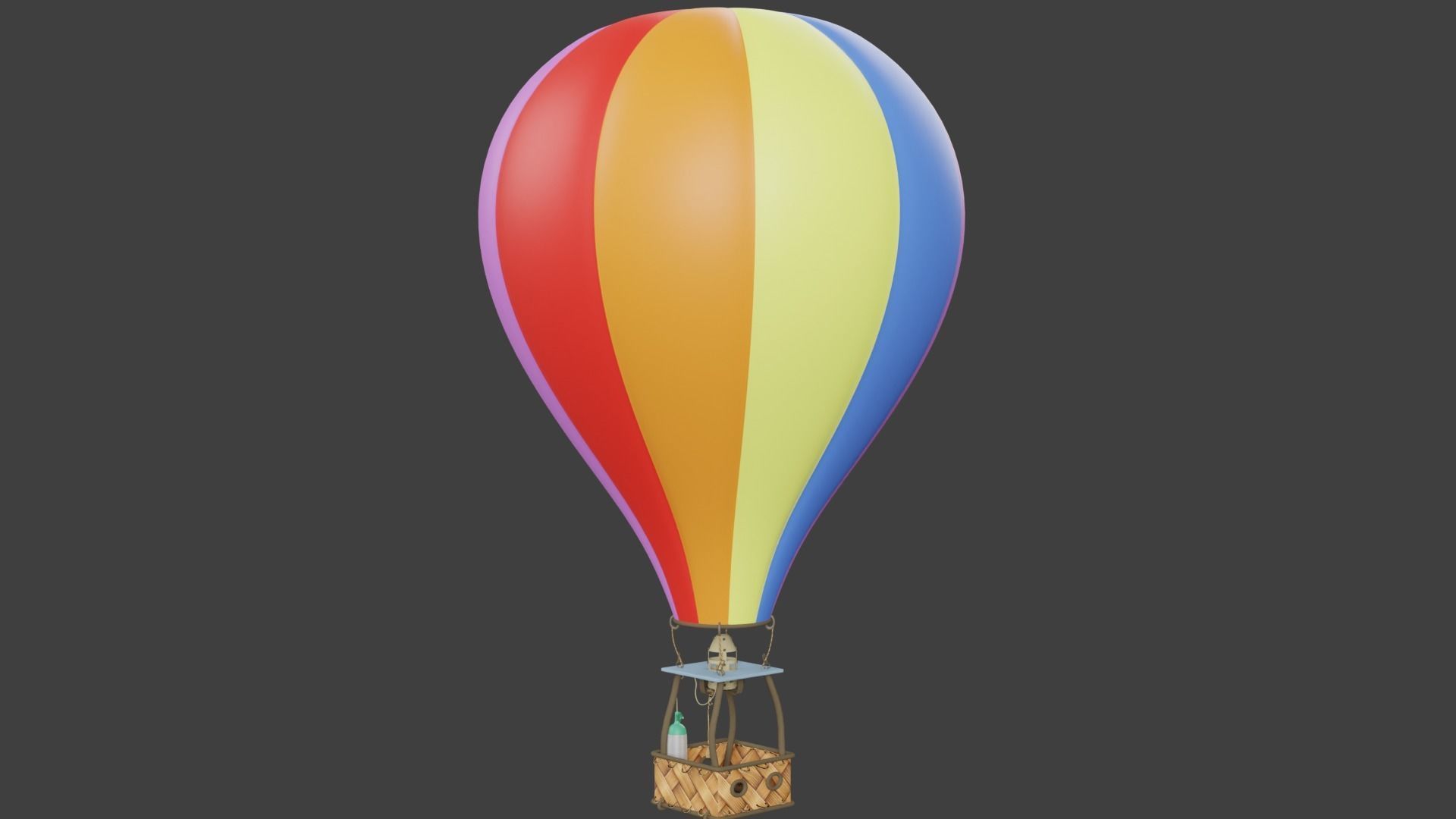 Hot Air Balloon 3D model_4