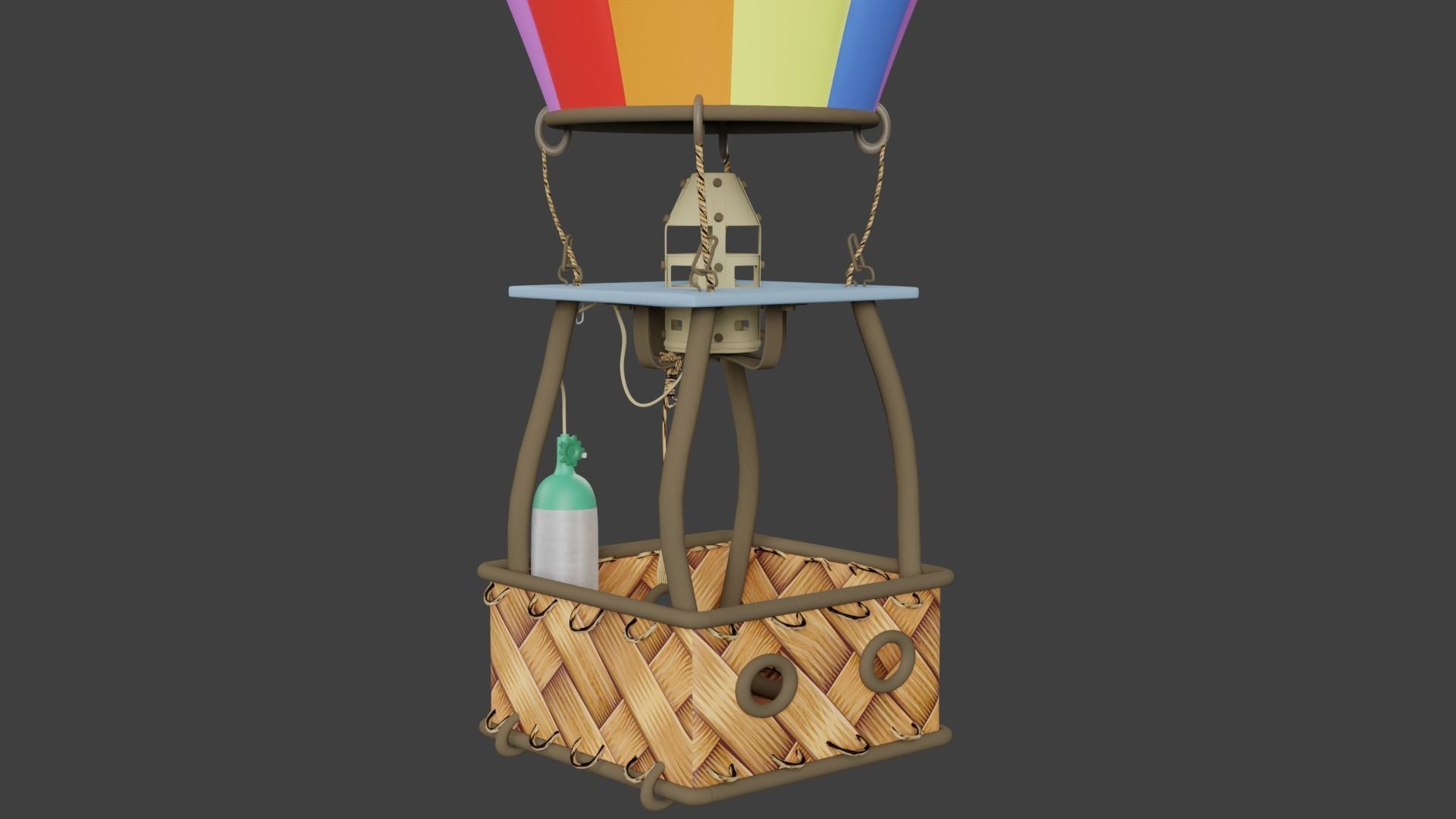 Hot Air Balloon 3D model_5