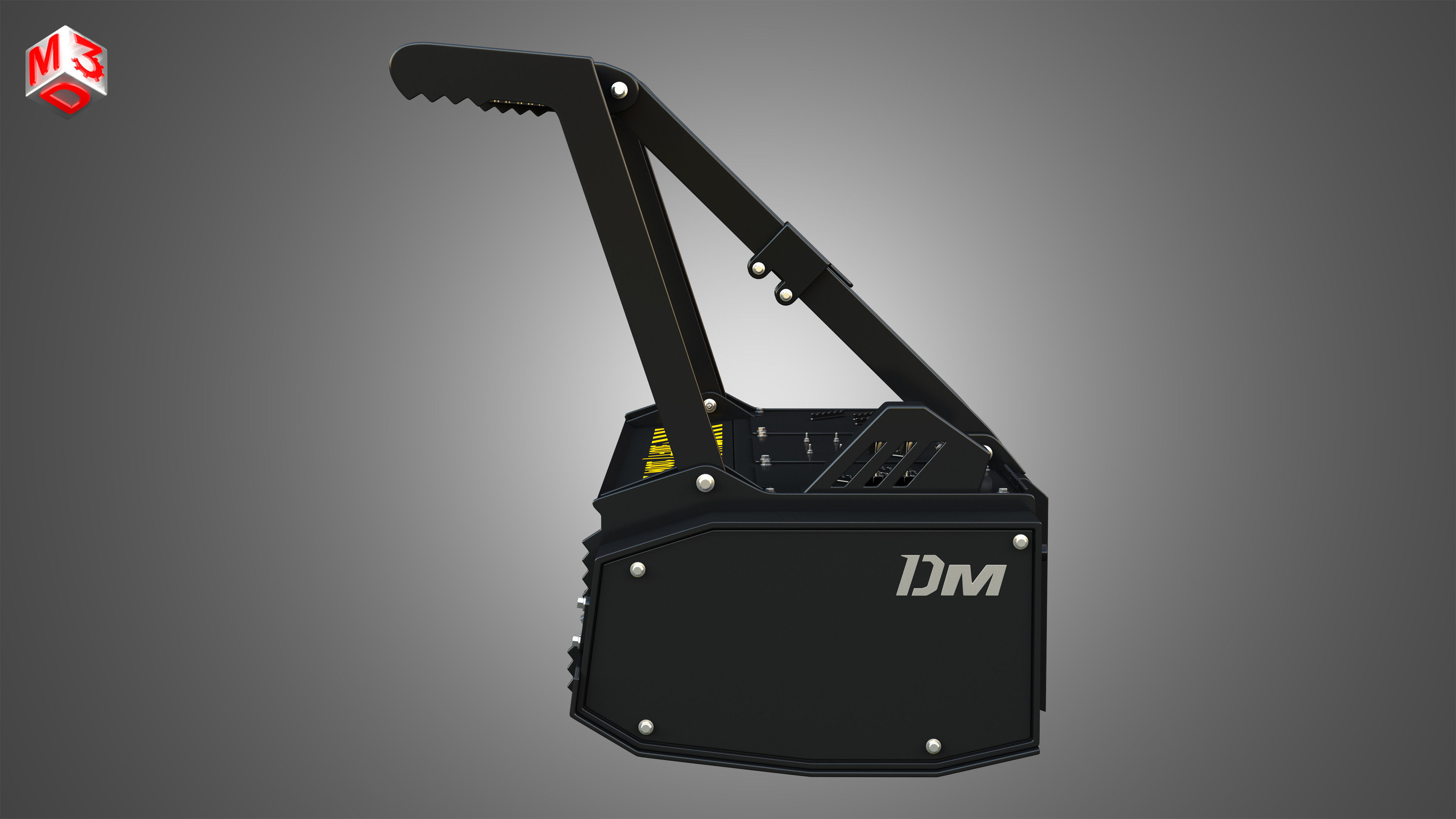 Drum Mulcher Compact Track - Skid Steer Loader Attachment 3D model_2