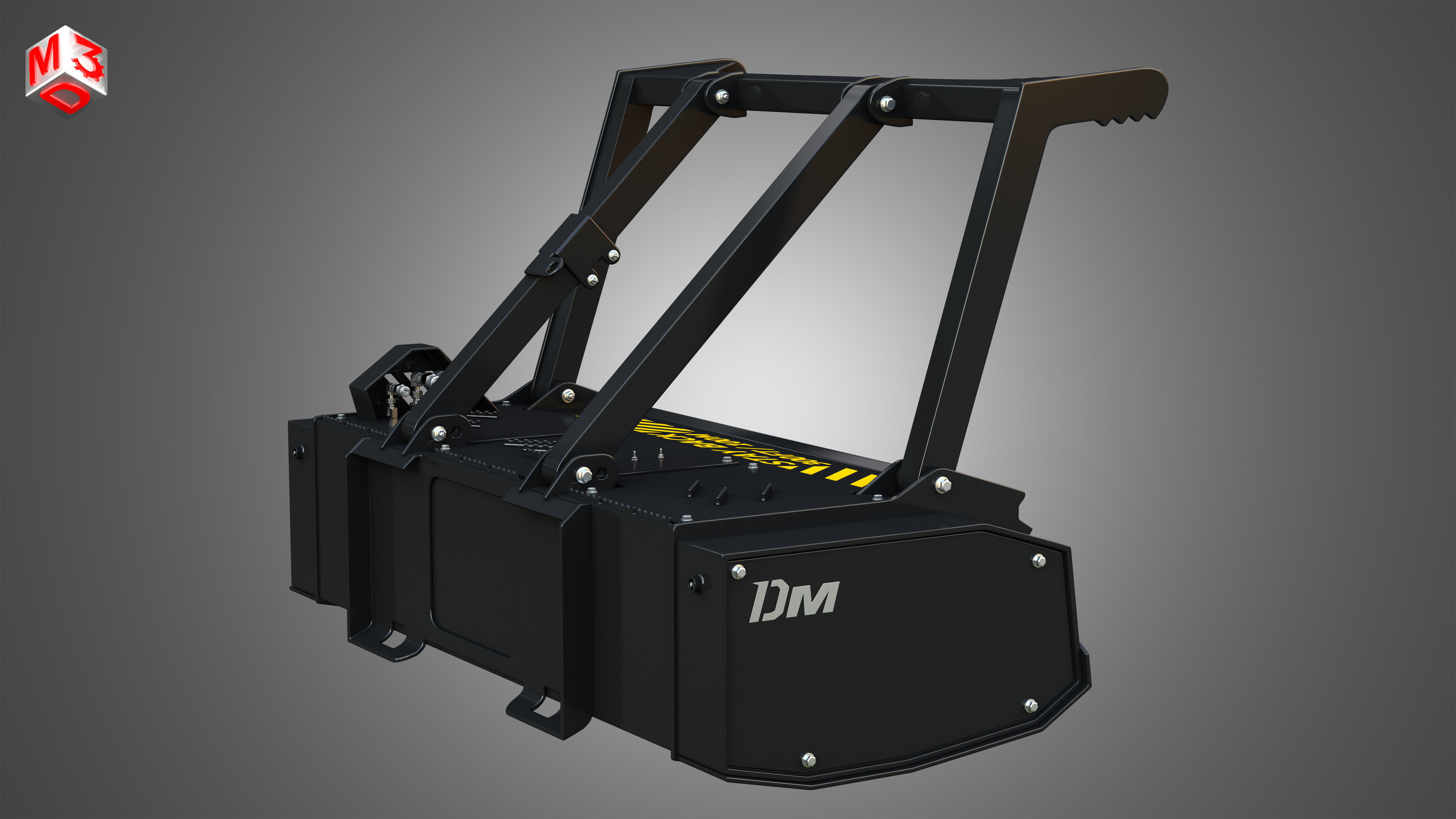 Drum Mulcher Compact Track - Skid Steer Loader Attachment 3D model_9