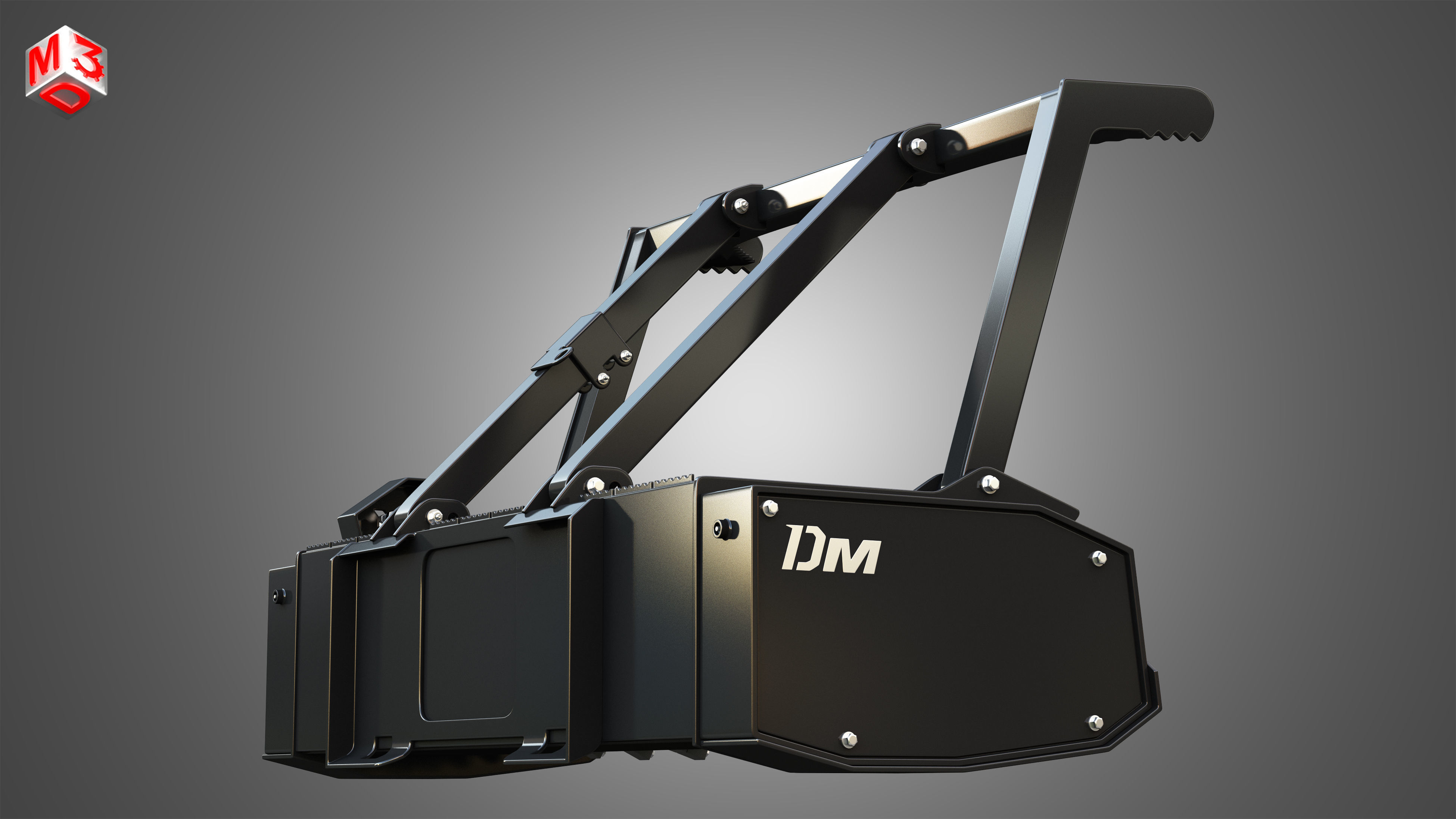 Drum Mulcher Compact Track - Skid Steer Loader Attachment 3D model_5