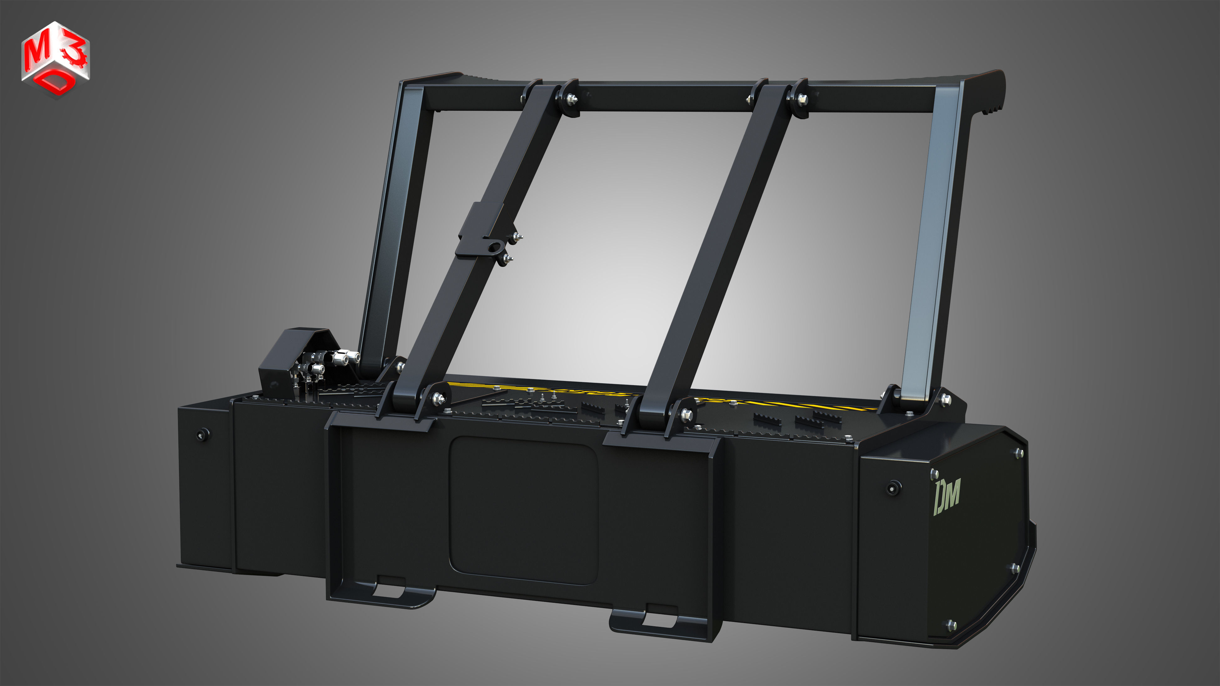 Drum Mulcher Compact Track - Skid Steer Loader Attachment 3D model_1