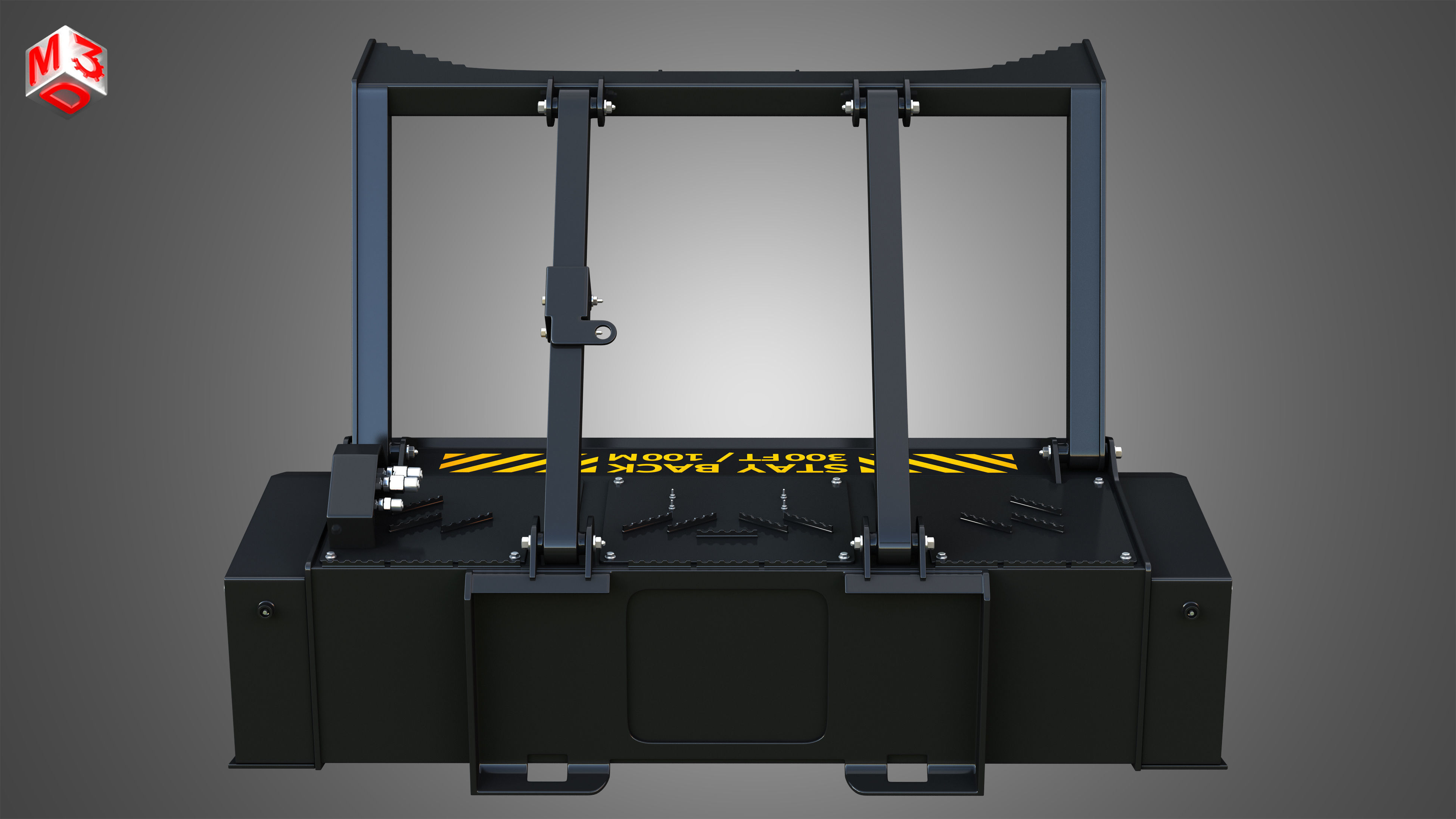 Drum Mulcher Compact Track - Skid Steer Loader Attachment 3D model_13