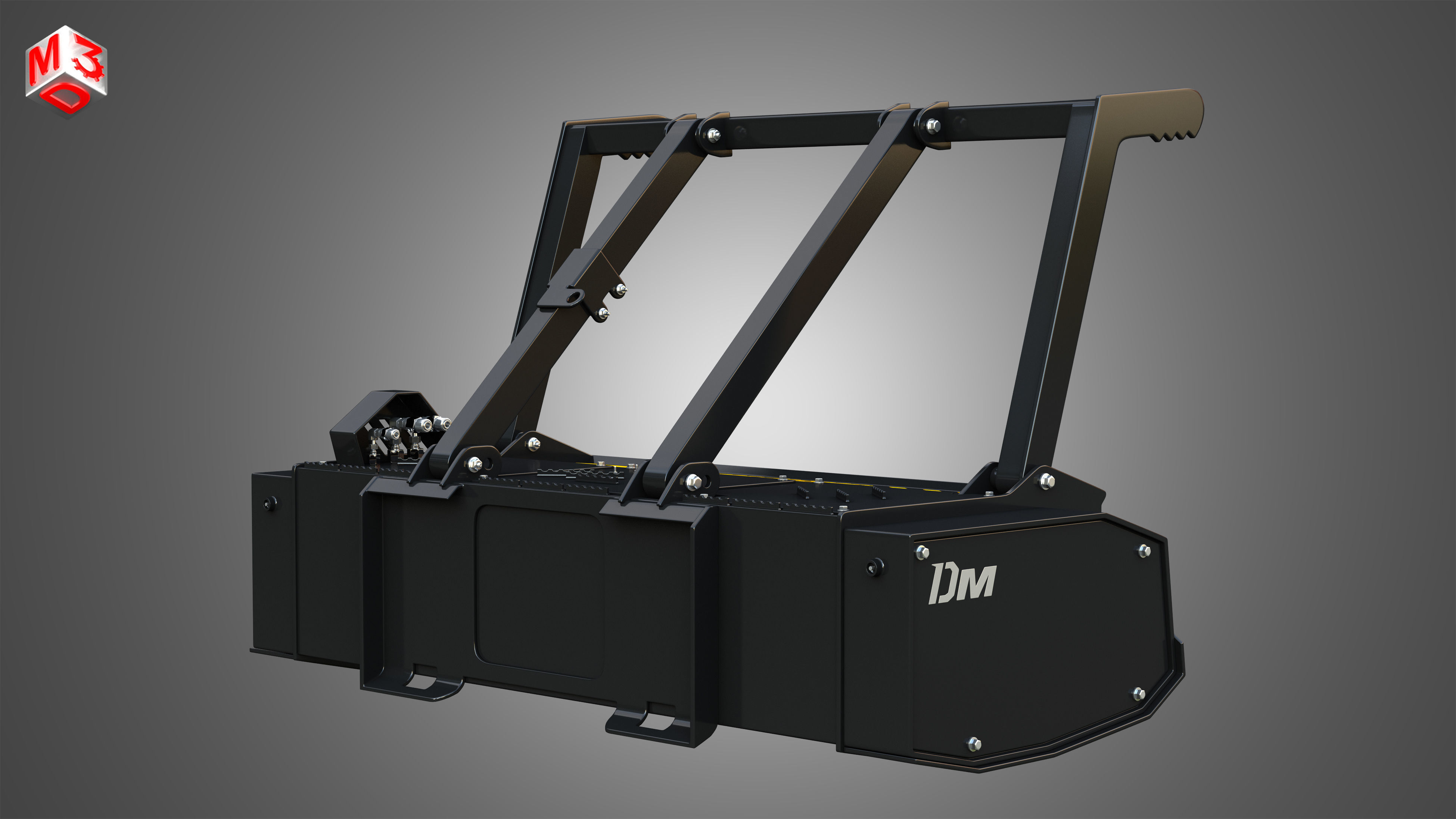 Drum Mulcher Compact Track - Skid Steer Loader Attachment 3D model_7