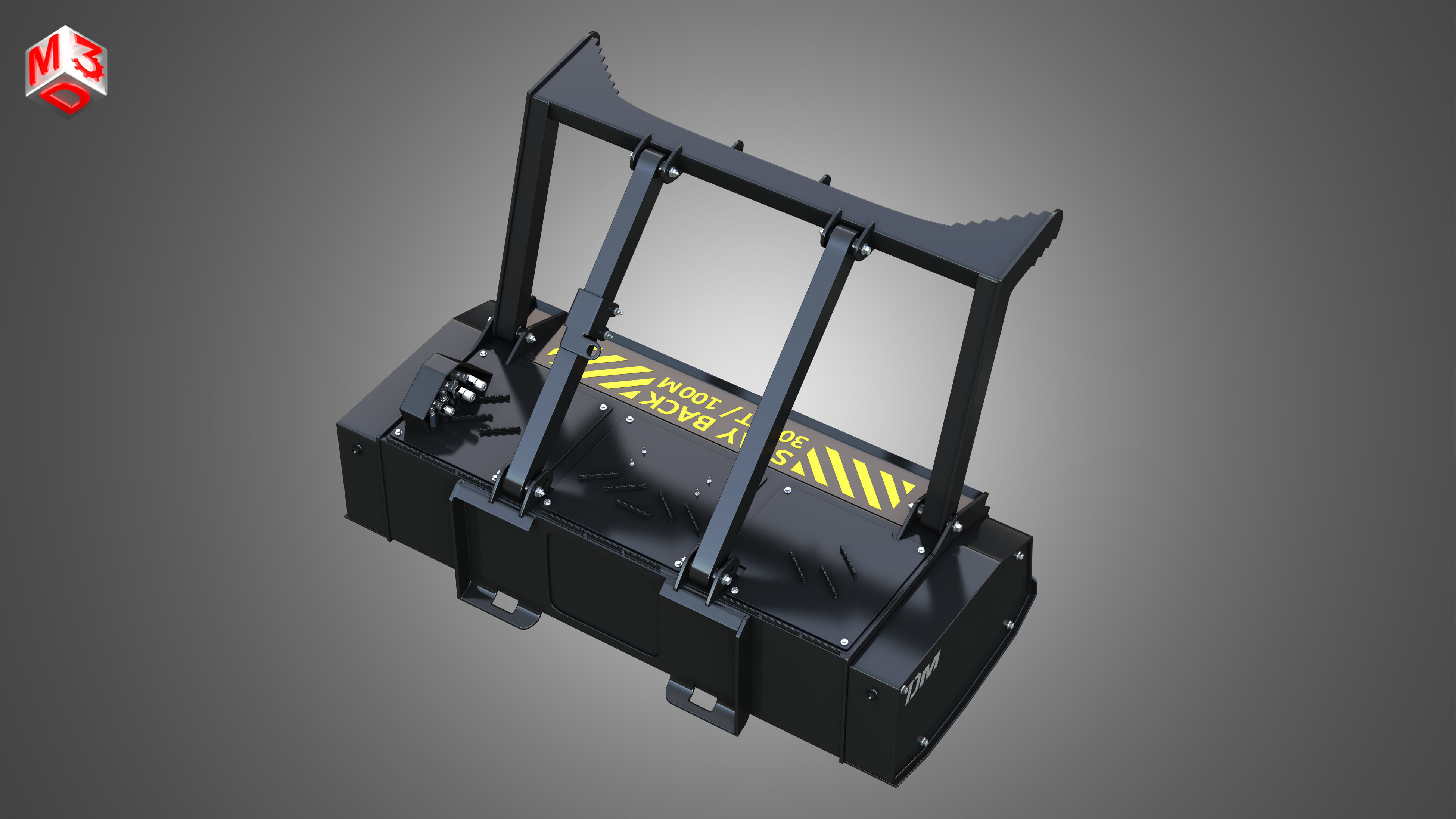 Drum Mulcher Compact Track - Skid Steer Loader Attachment 3D model_11