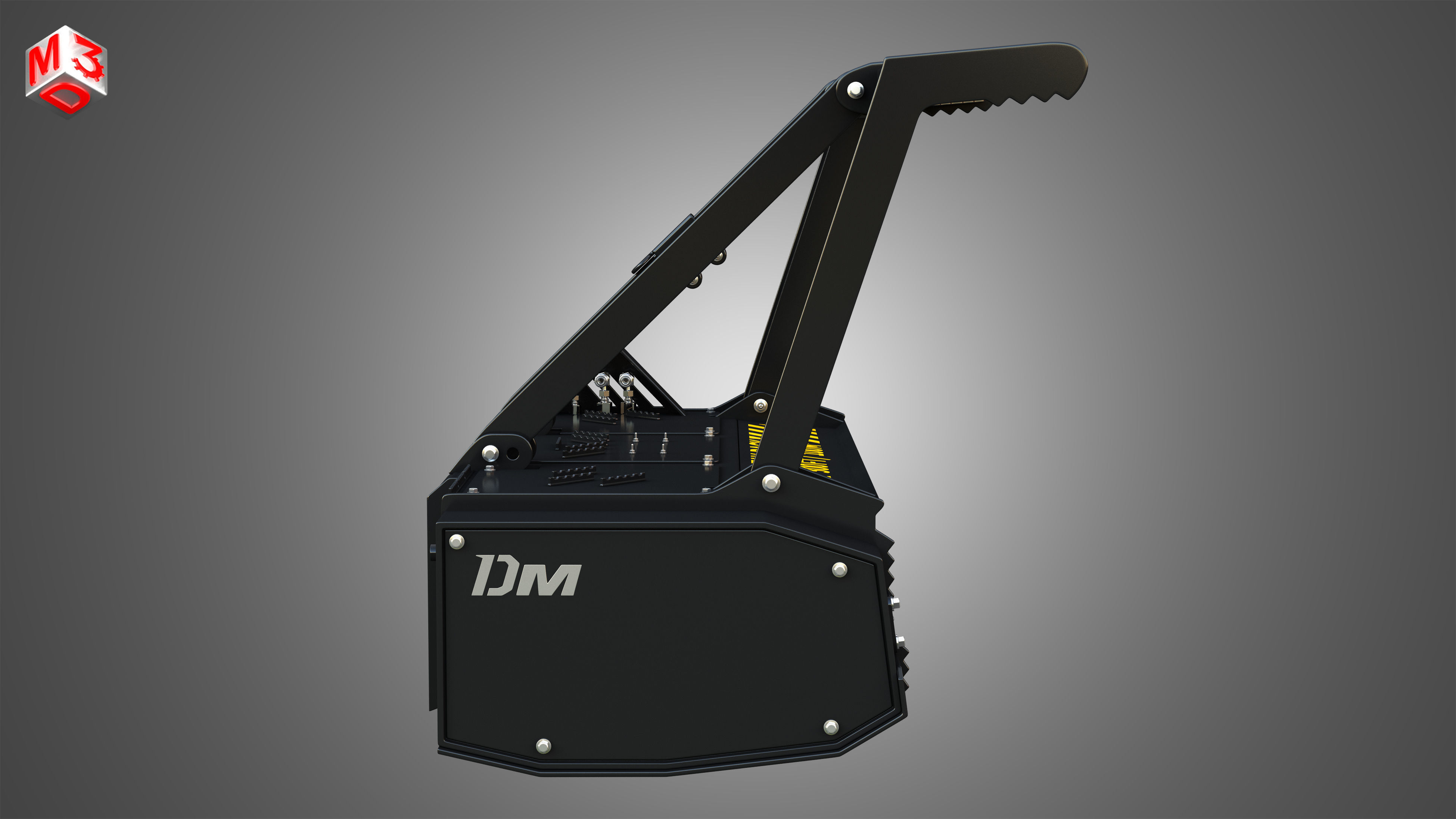 Drum Mulcher Compact Track - Skid Steer Loader Attachment 3D model_3
