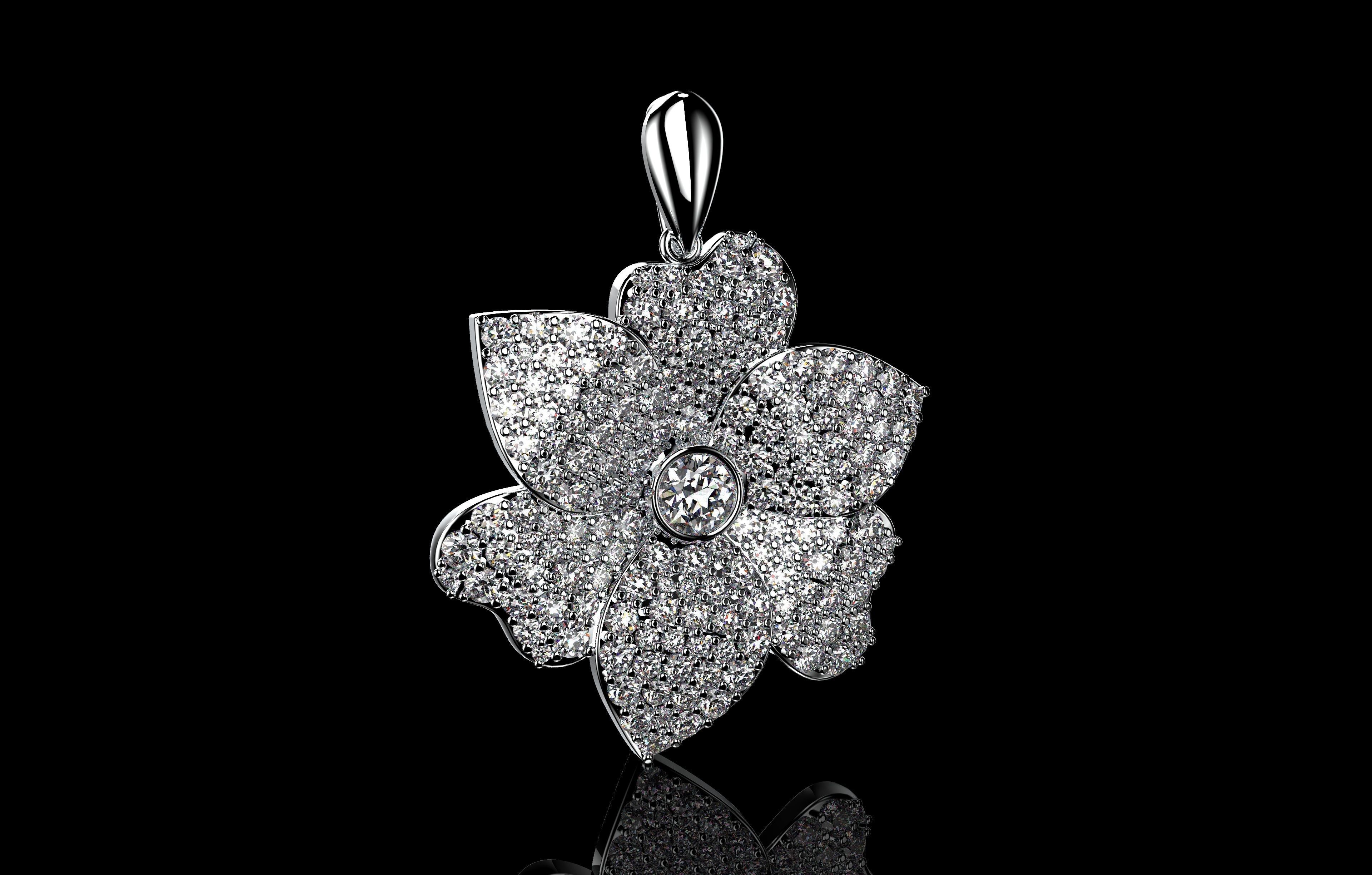 Flower Pendant  3D print model_1