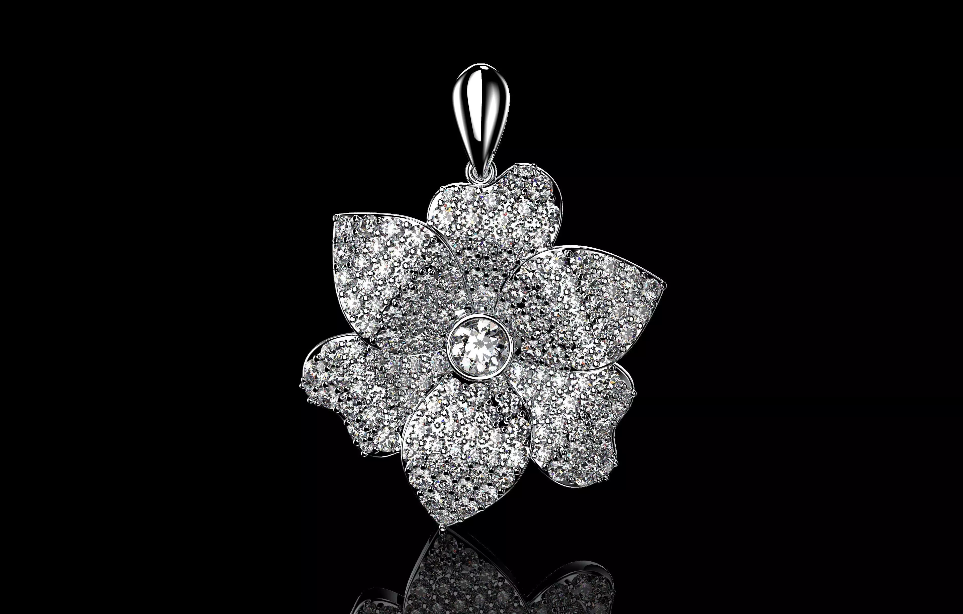 Flower Pendant  3D print model_0