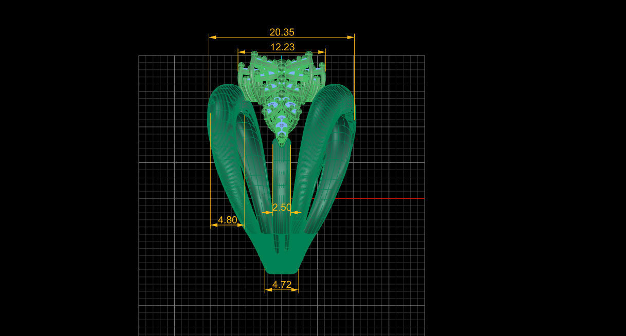 Marquise ring 3D print model_12
