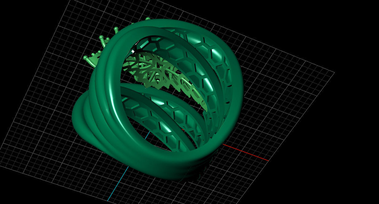 Marquise ring 3D print model_9
