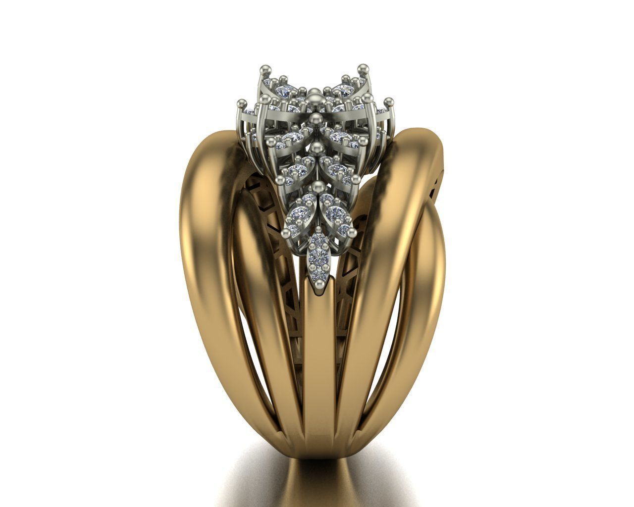 Marquise ring 3D print model_1