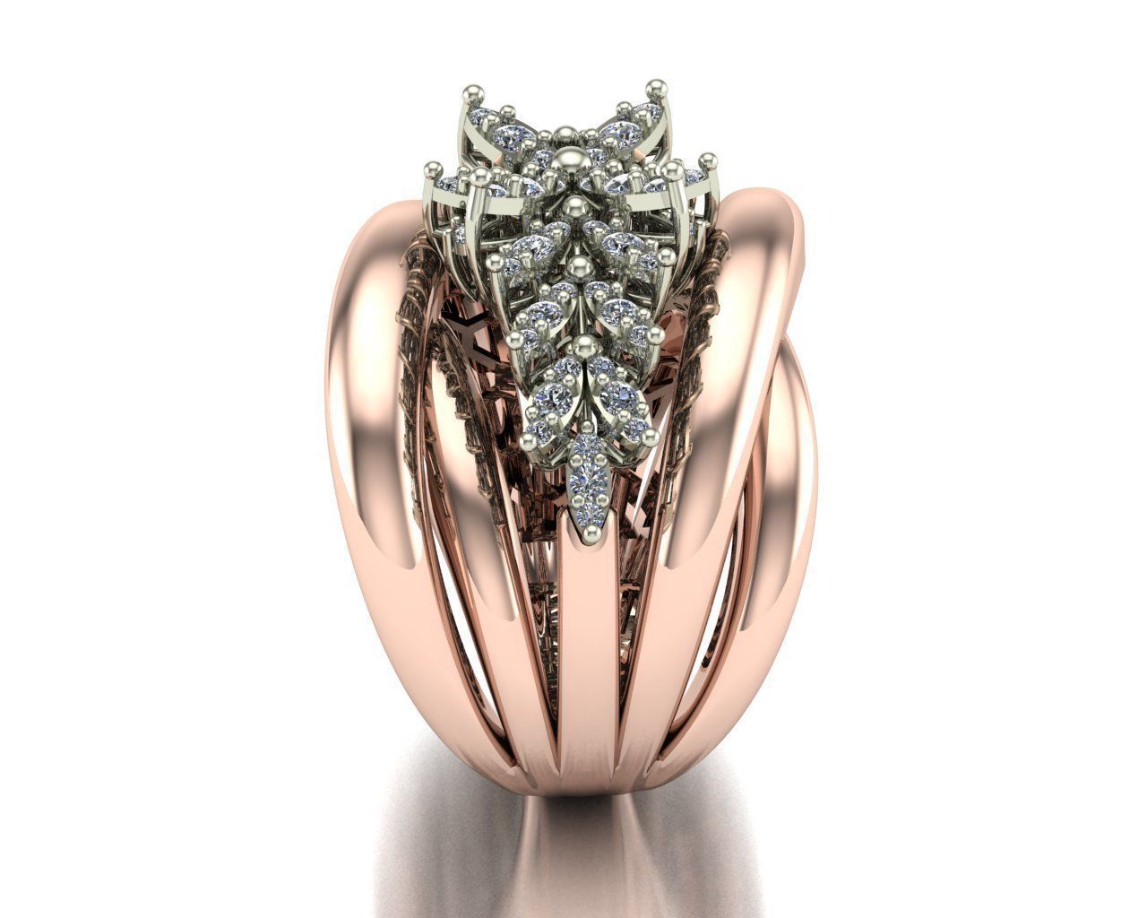 Marquise ring 3D print model_6