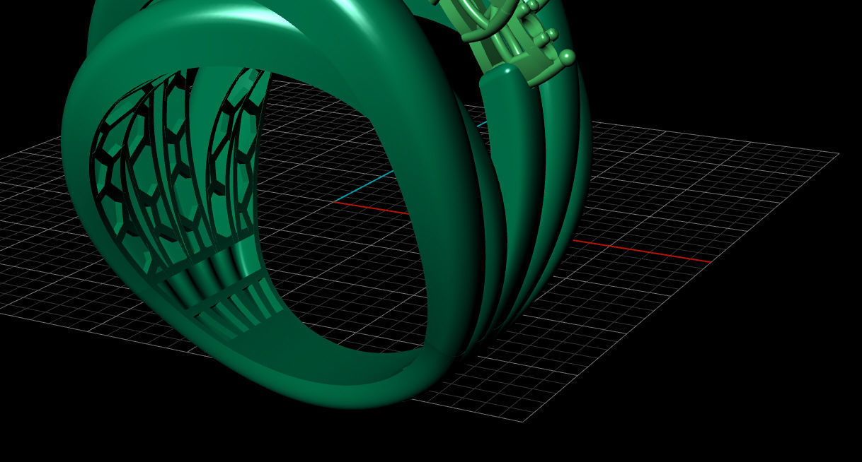 Marquise ring 3D print model_8