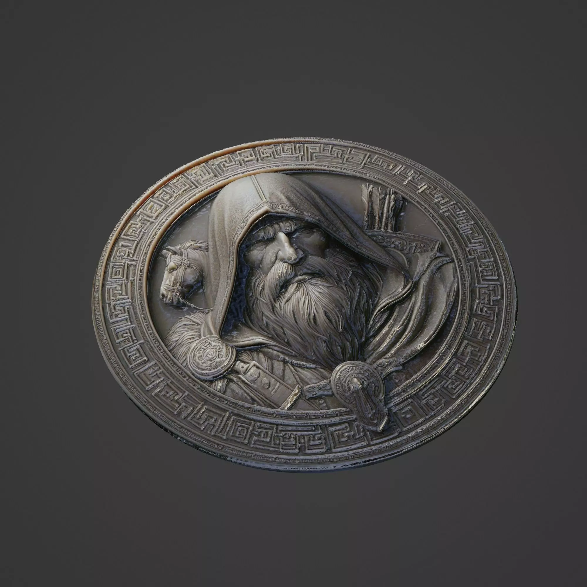 Attila Medallion 3D print model_0