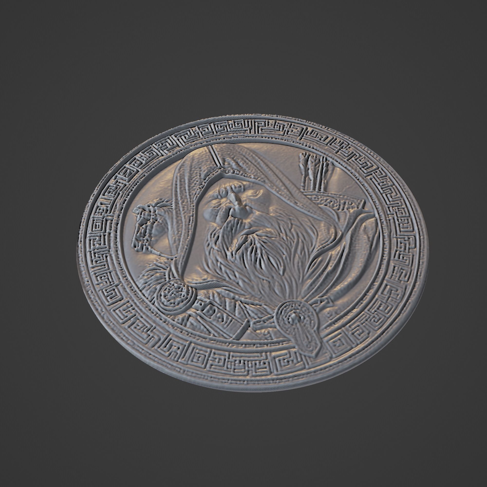 Attila Medallion 3D print model_1