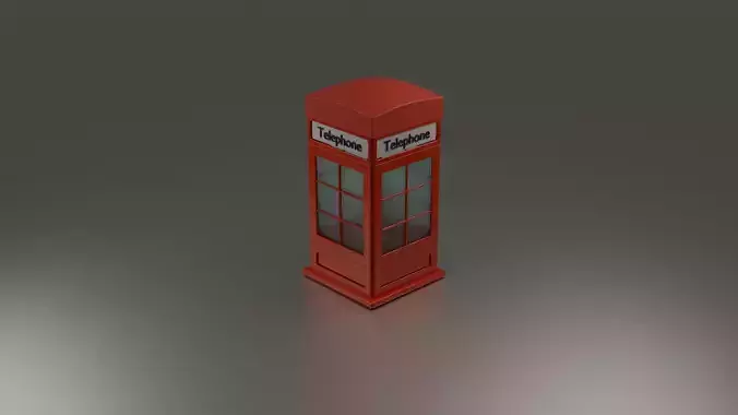 Telephone box retro 3d Print Model