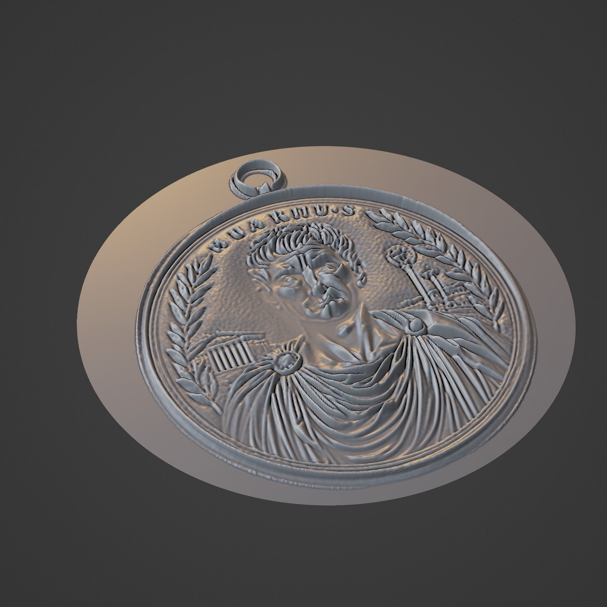 Gaius Marius Medallion 3D print model_1